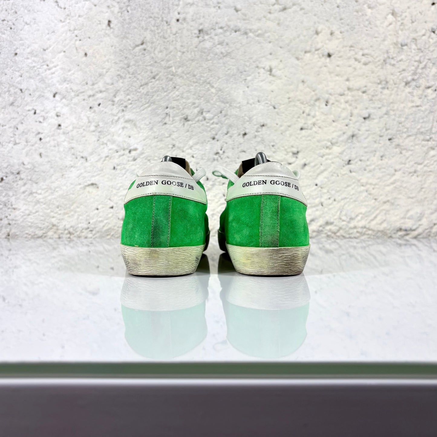 Golden goose Superstar Verdi con stella zebrata 39