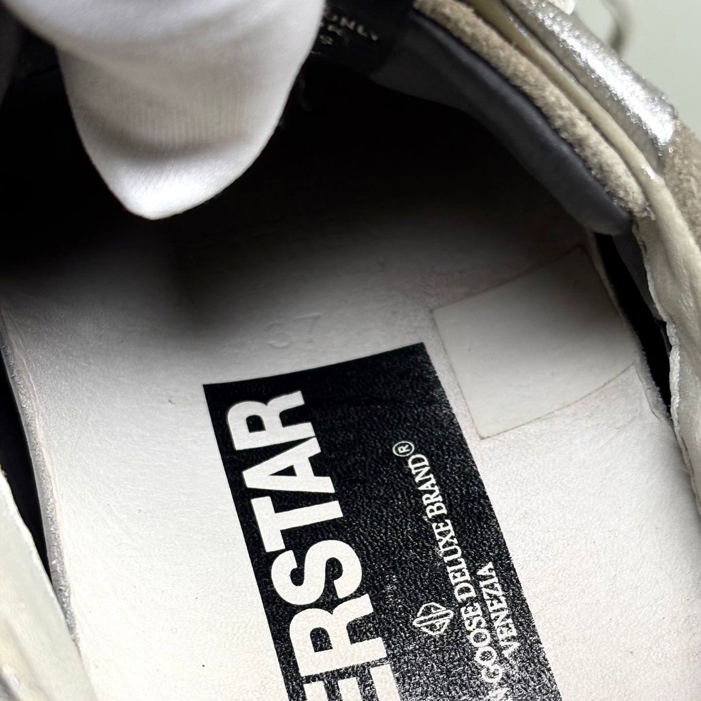 Golden goose Superstar grigio e argento 37