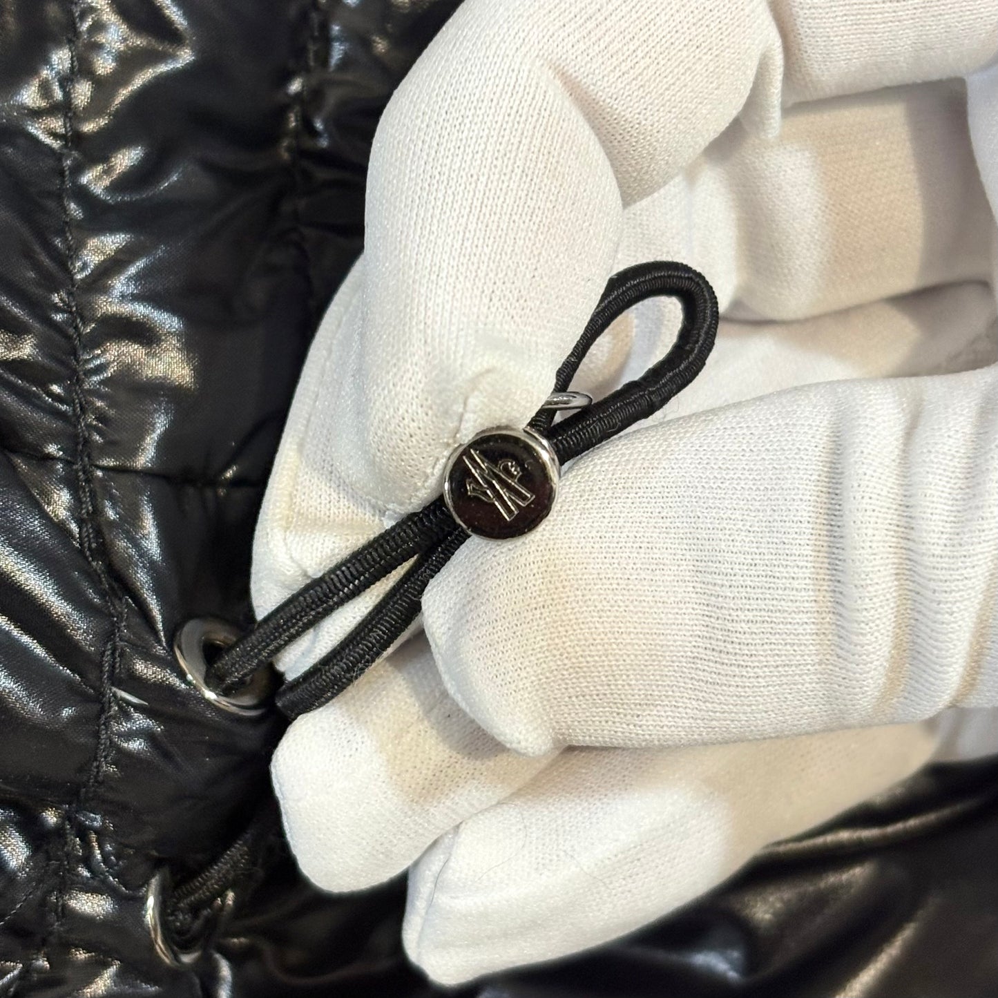 Moncler long nero con pelliccia XL