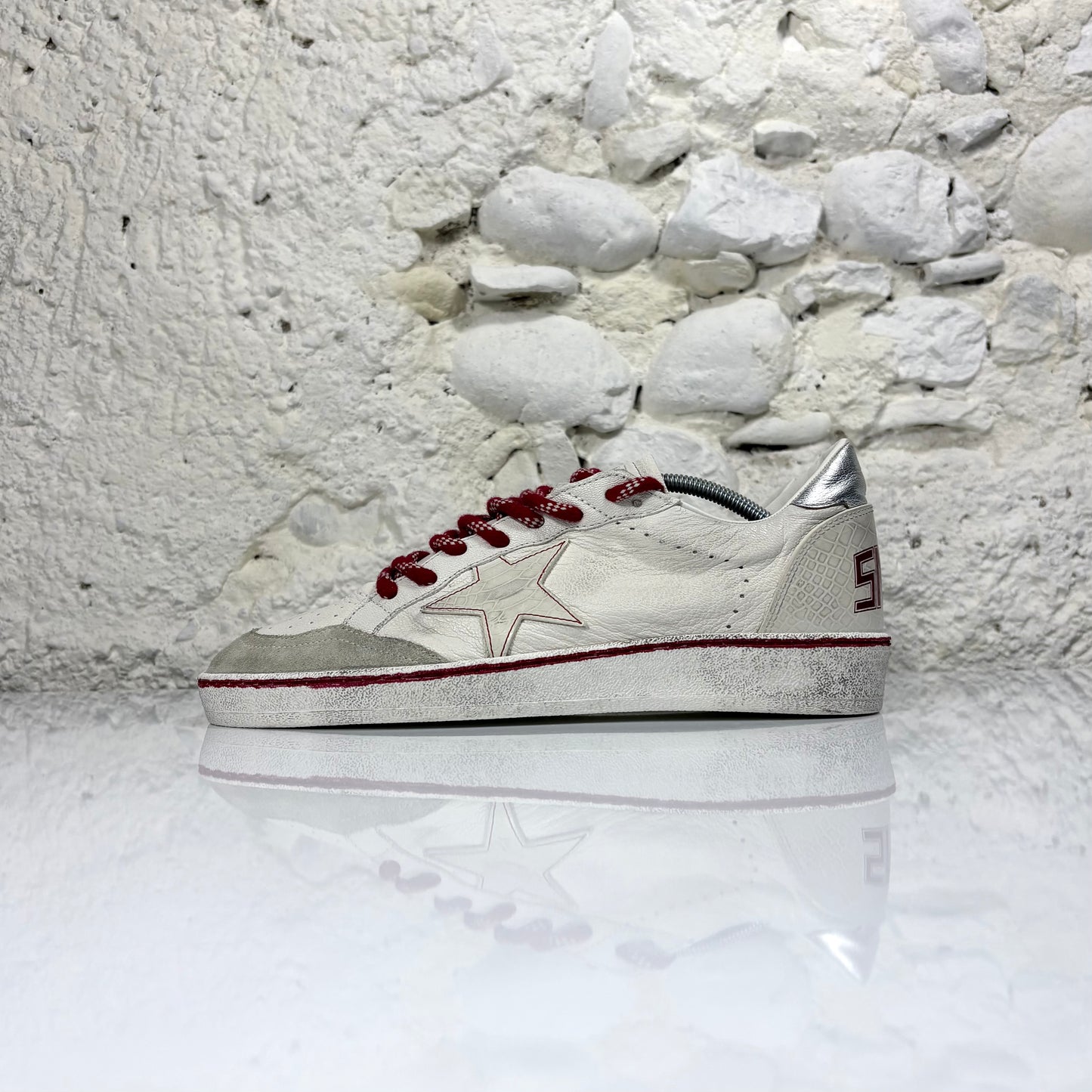 Golden goose Ballstar LTD bianco e argento 40