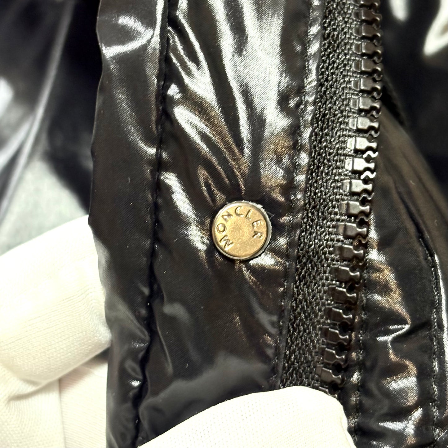 Moncler giubotto nero lucido 3 L