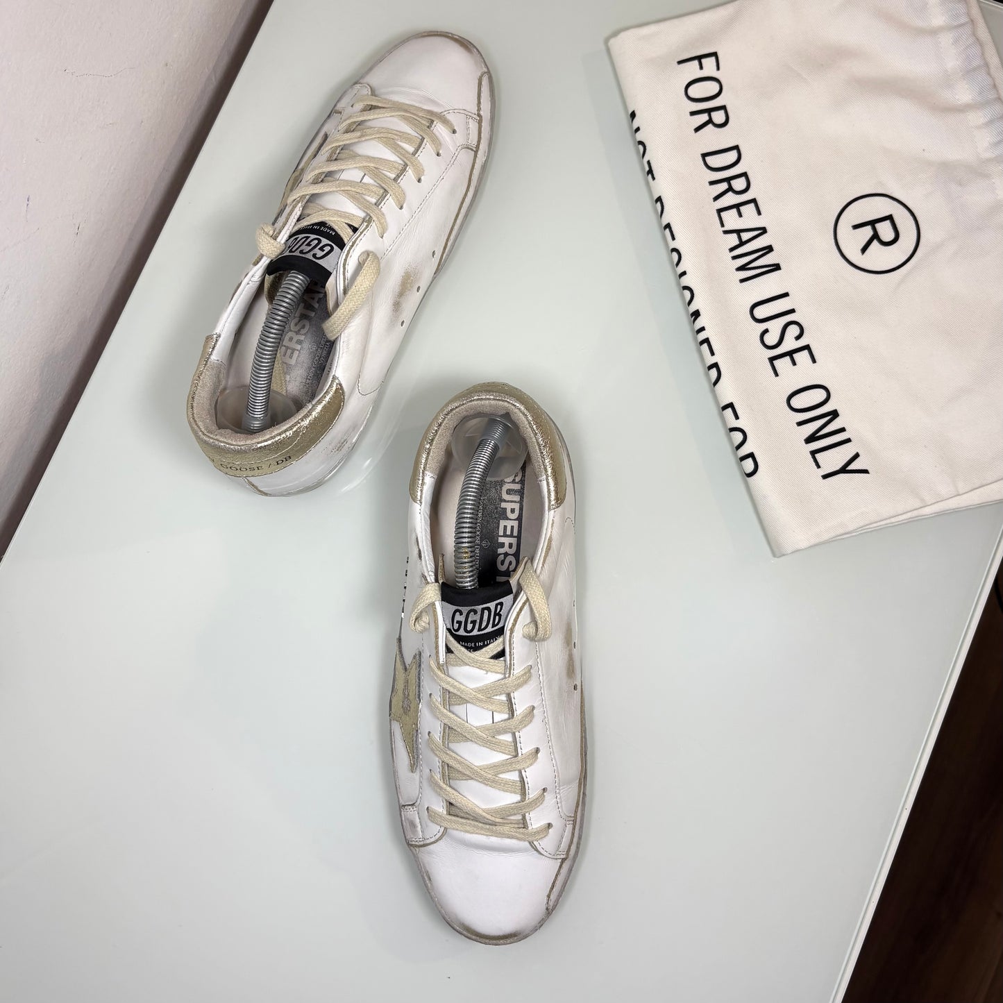 Golden goose Superstar bianche e oro 38