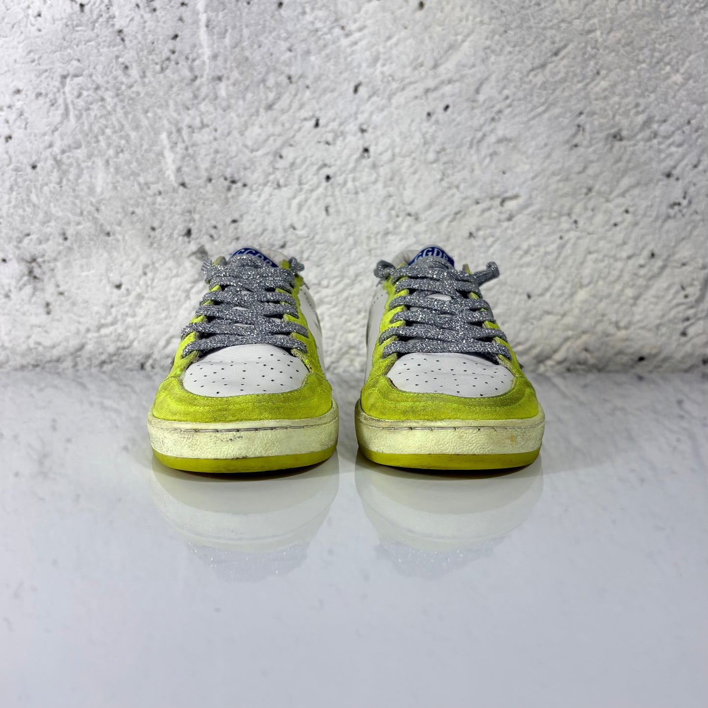 Golden goose Ballstar gialle, bianche e argento 36