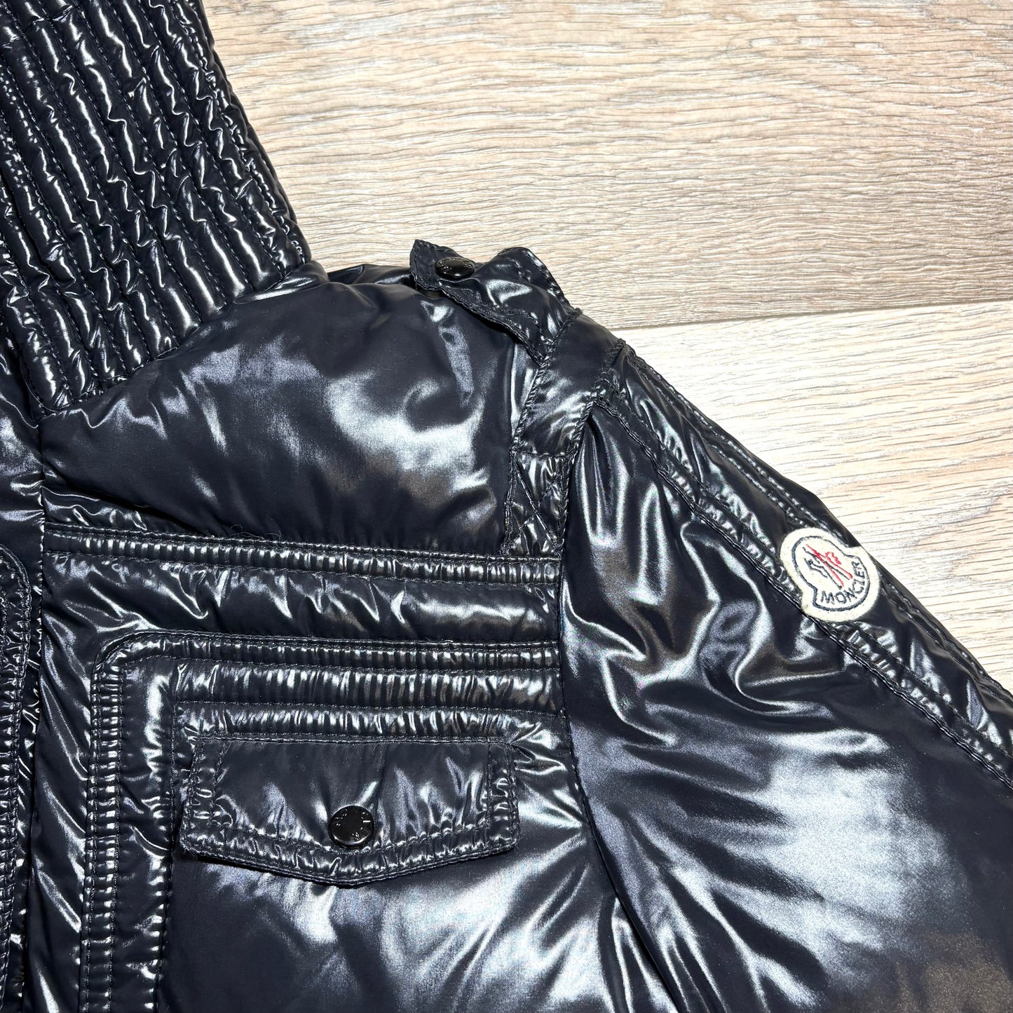 Moncler giubotto nero lucido 3 L