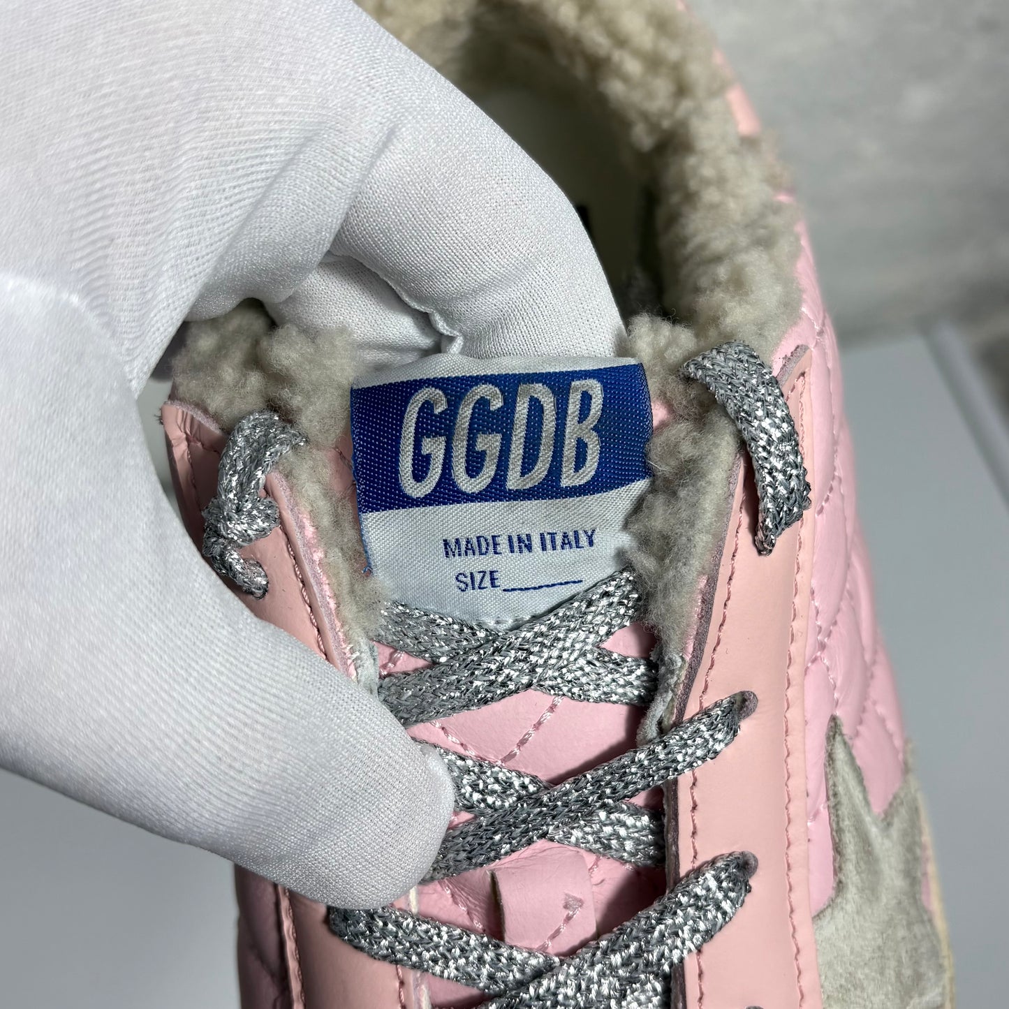 Golden goose Superstar rosa Soft shearling 38