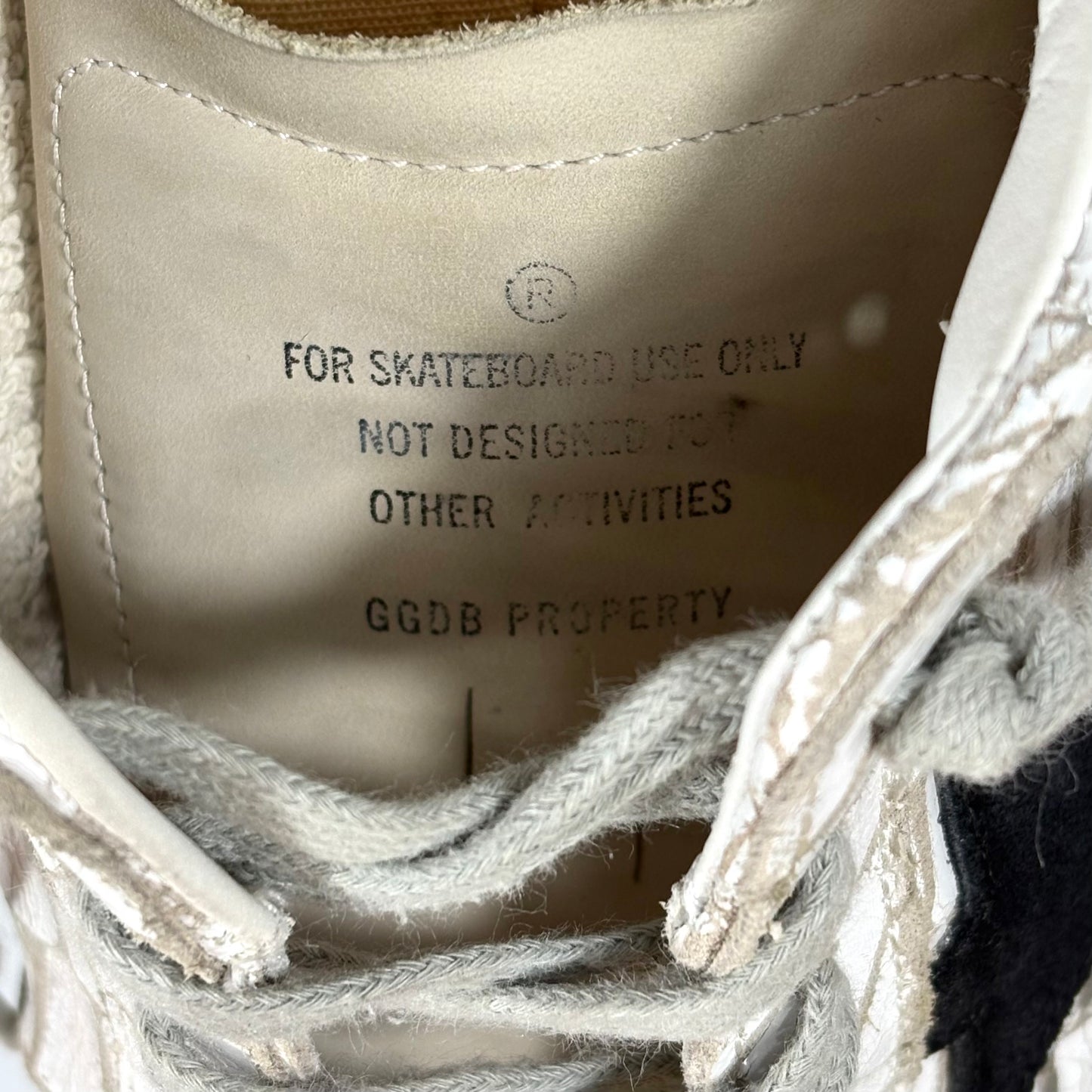 Golden goose Superstar bianche fantasia simil “squame” bianco e tallone beige 41