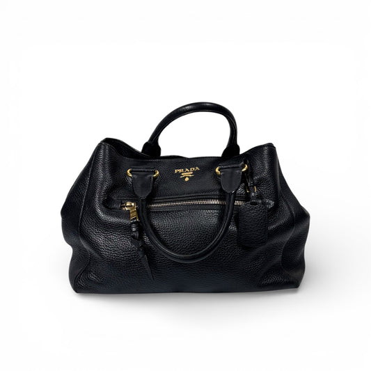 Prada vitello Phenix nera in pelle