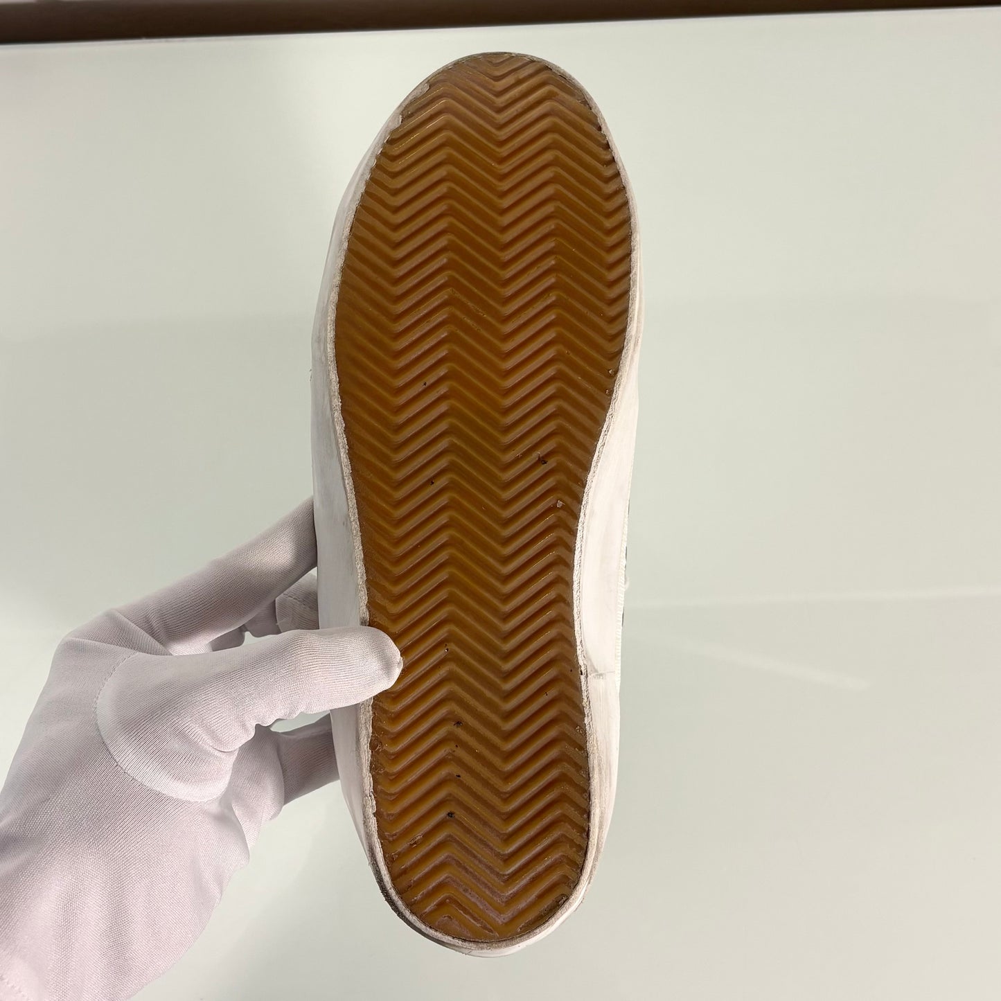 Golden goose Superstar bianche e Stella nera in tessuto e pelle 42