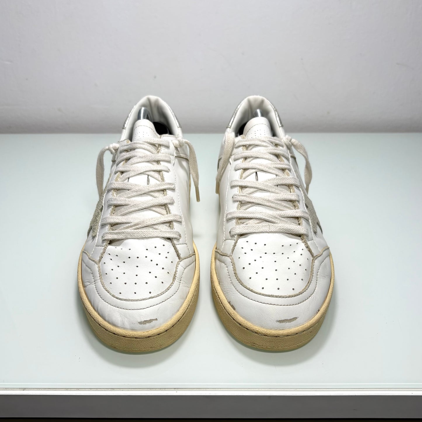Golden goose Ballstar bianco e tallone argento 39