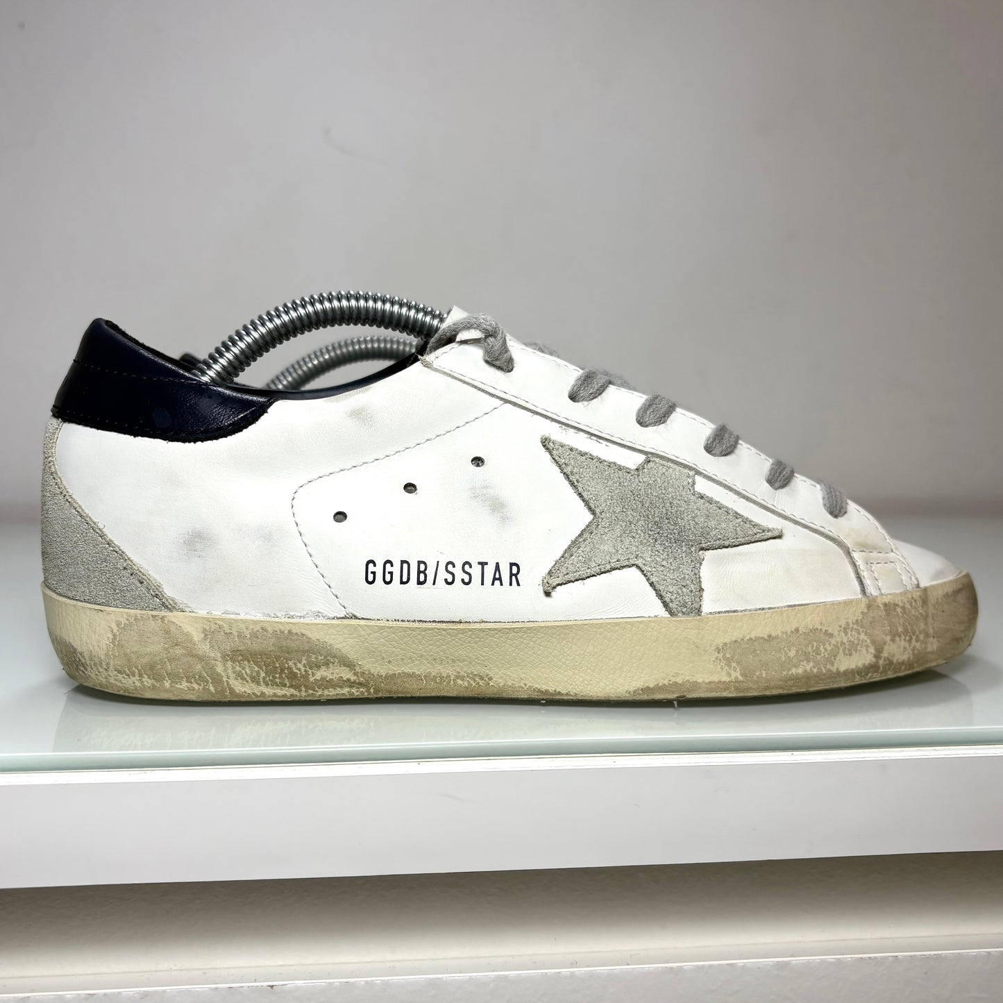 Golden goose Superstar Bianche tallone blu scuro 36