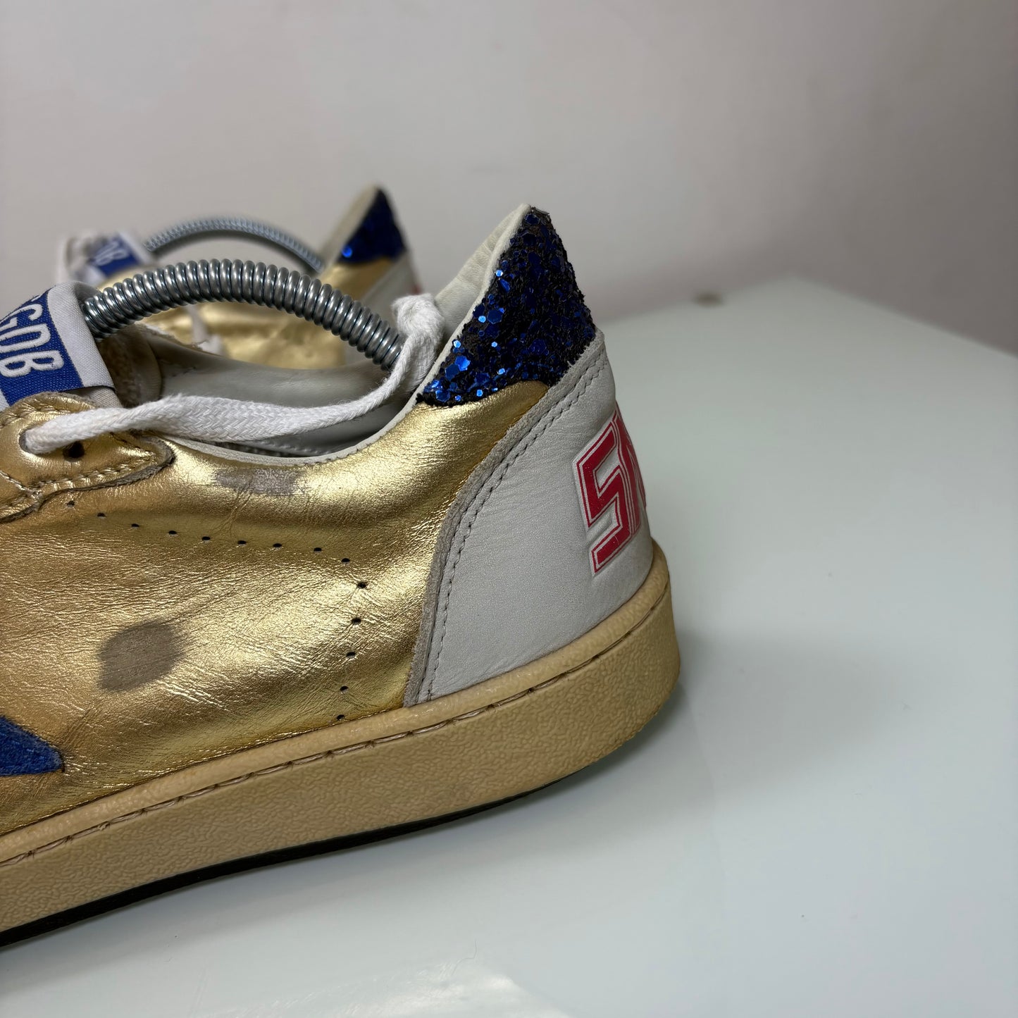 Golden goose ballstar blue e oro 38