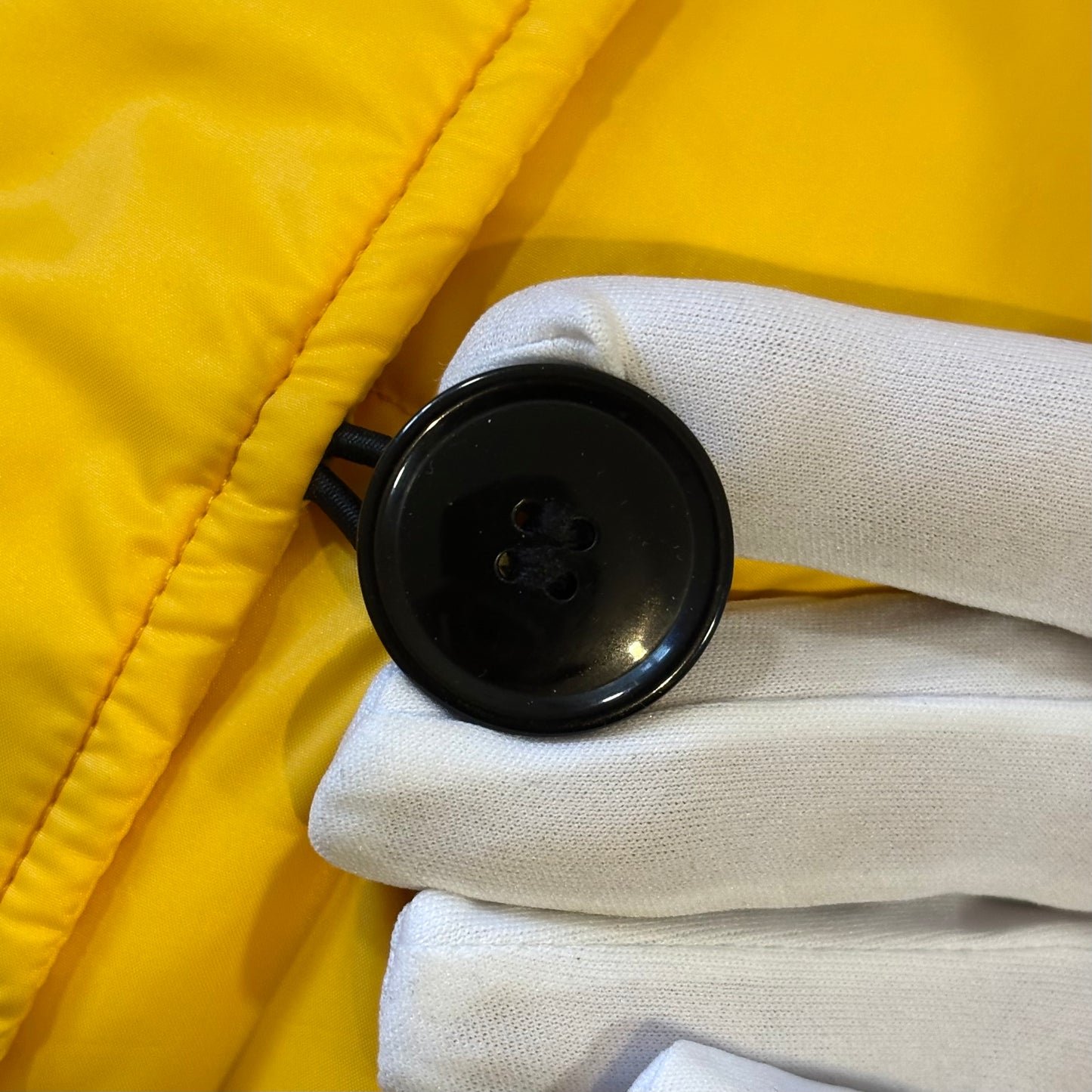 Moncler fur hood giallo con pelliccia taglia L