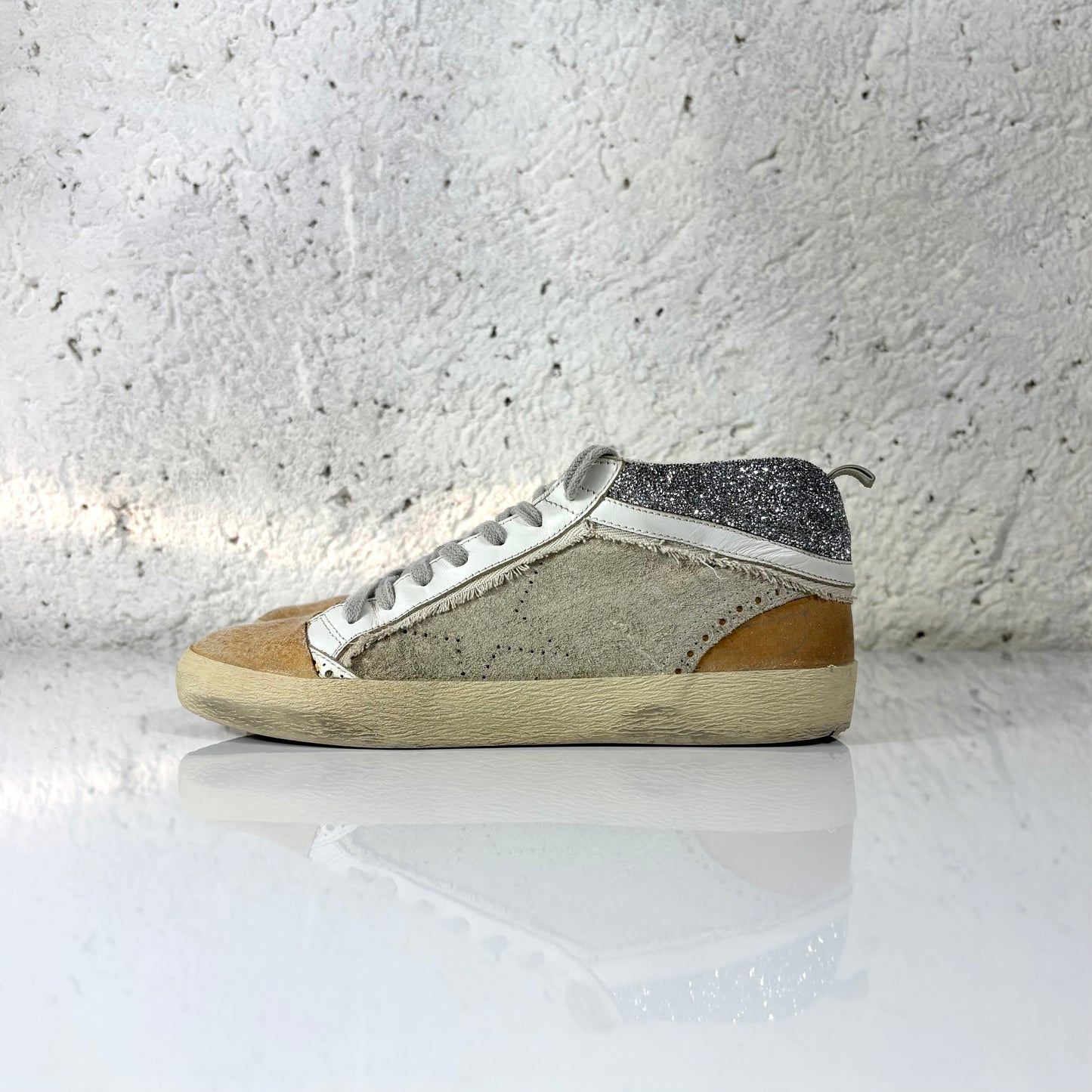 Golden goose Midstar “inverse” beige e bianche 38