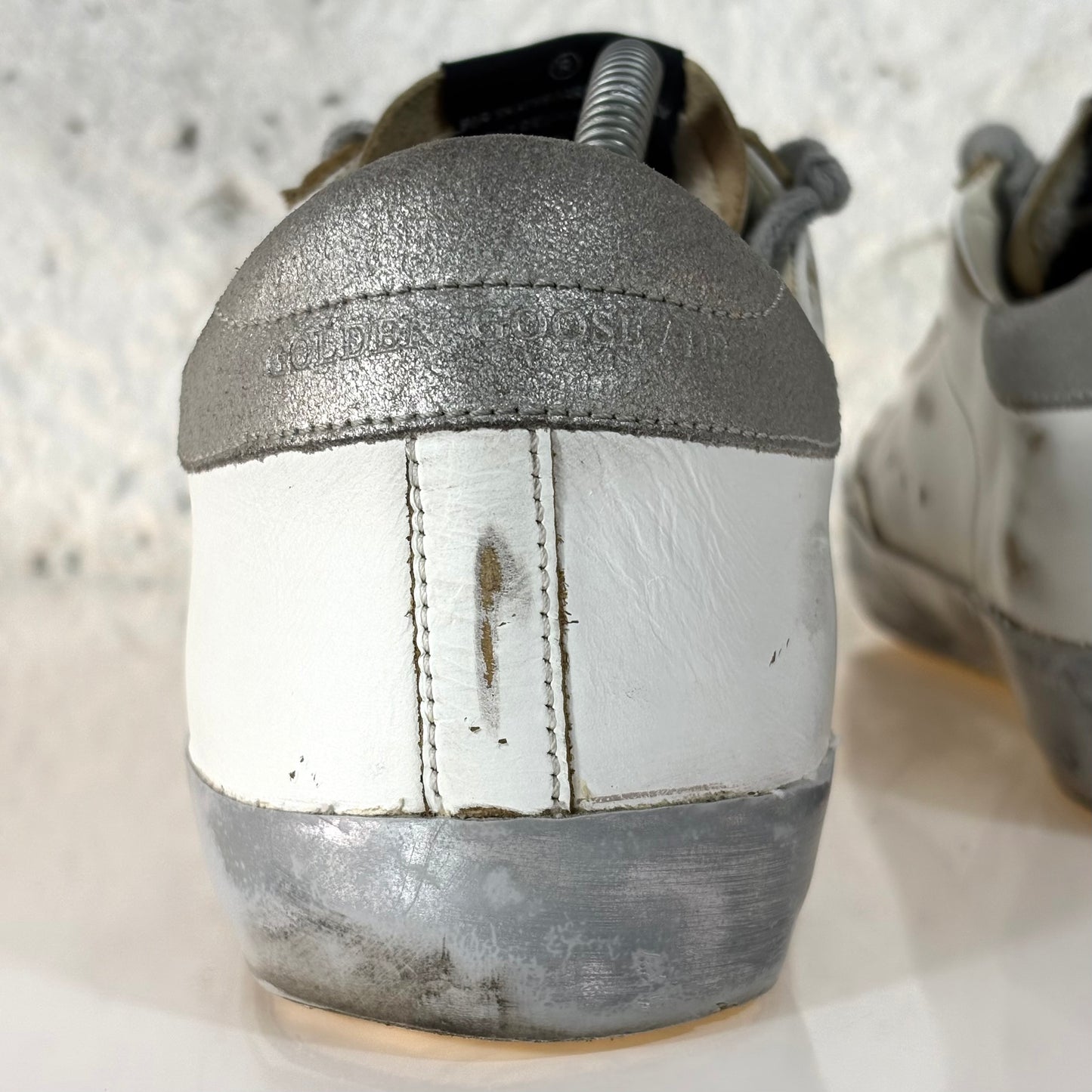 Golden goose Superstar bianche e argento 41