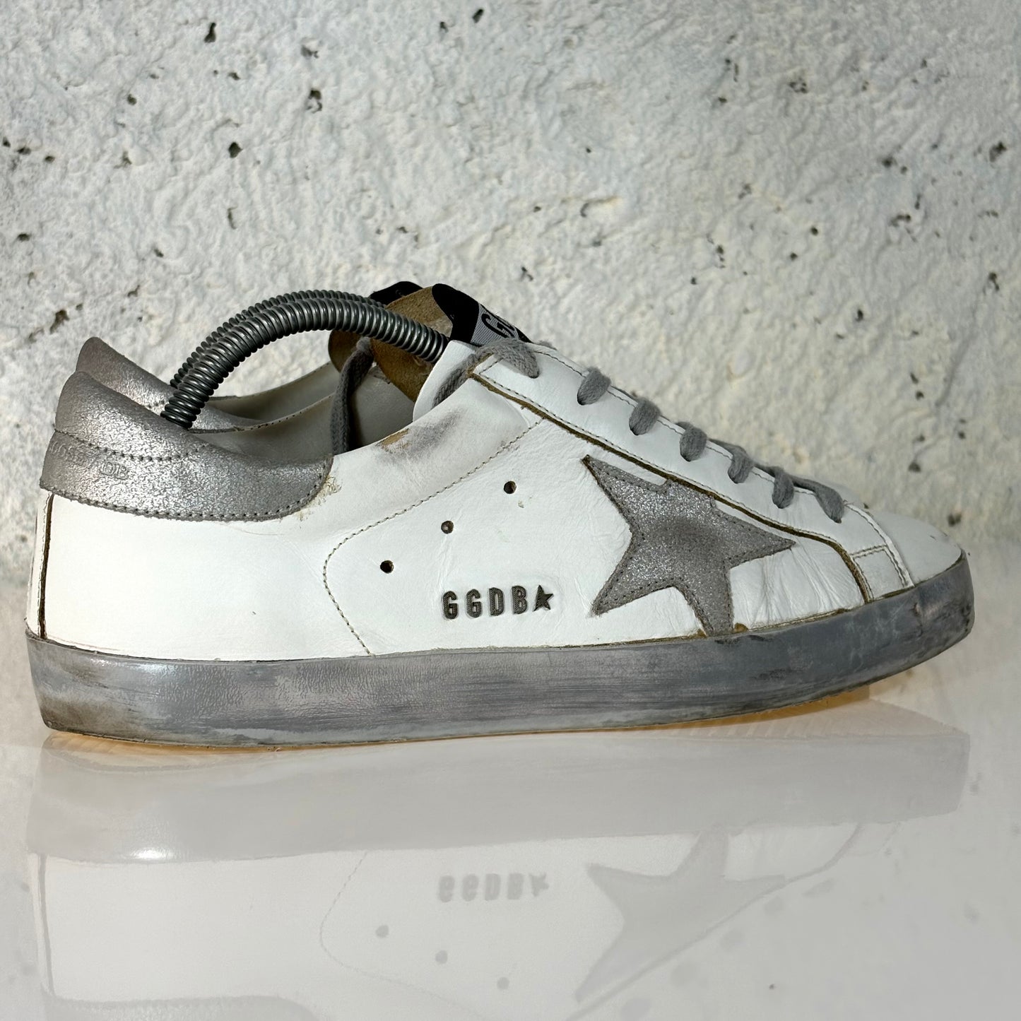 Golden goose Superstar bianche e argento 41