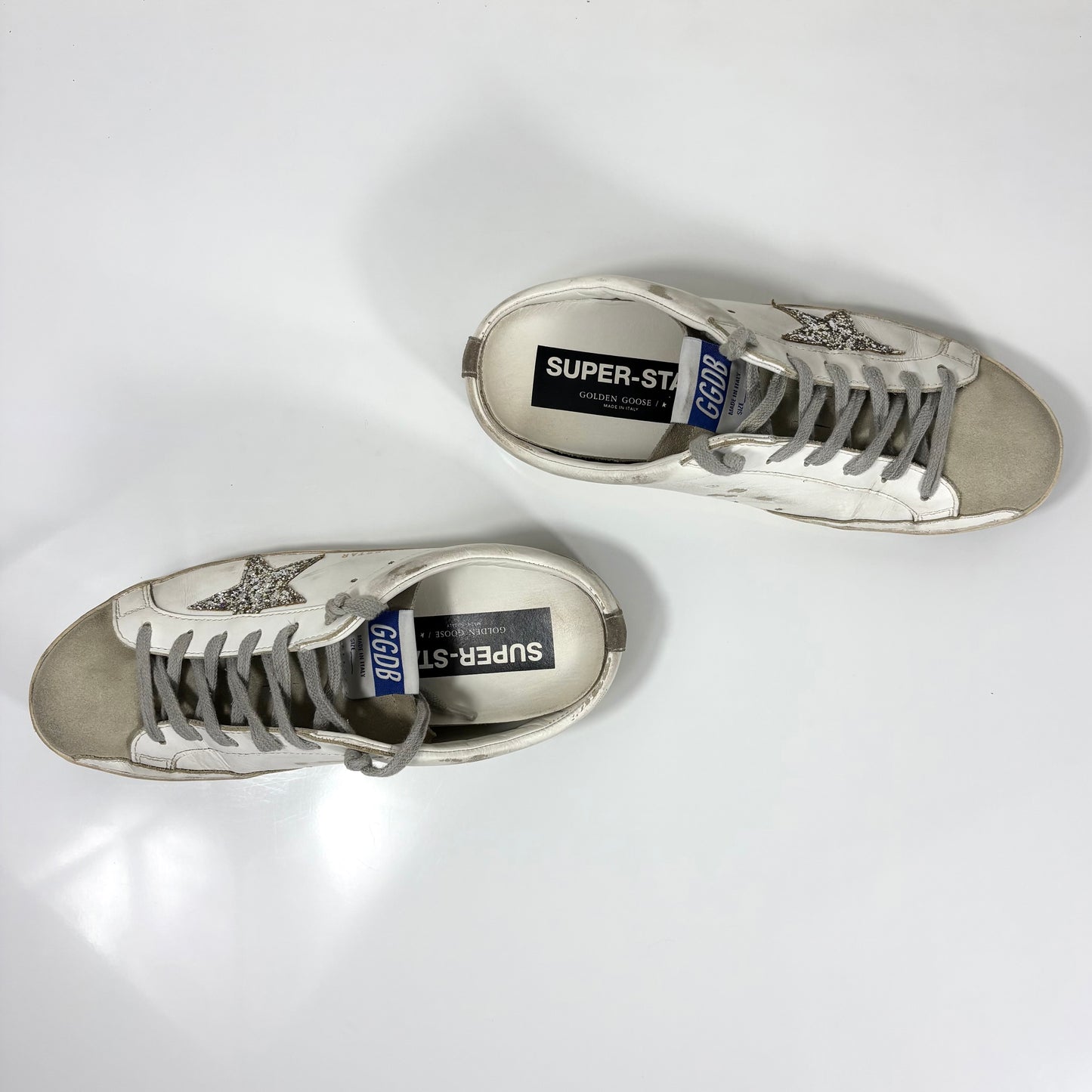 Golden goose Superstar bianche stella glitter 39