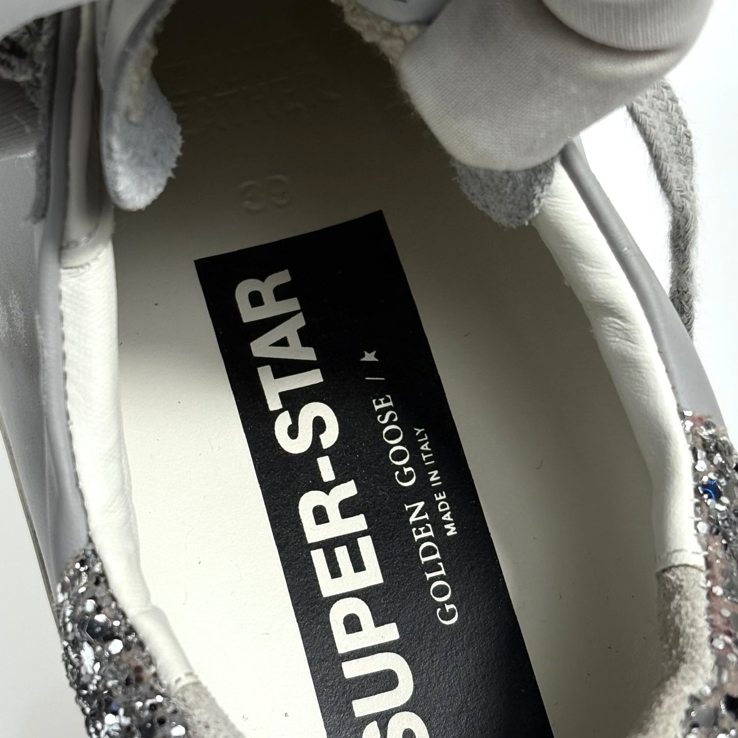 Golden goose Superstar grigie e dettagli brillantinati 39