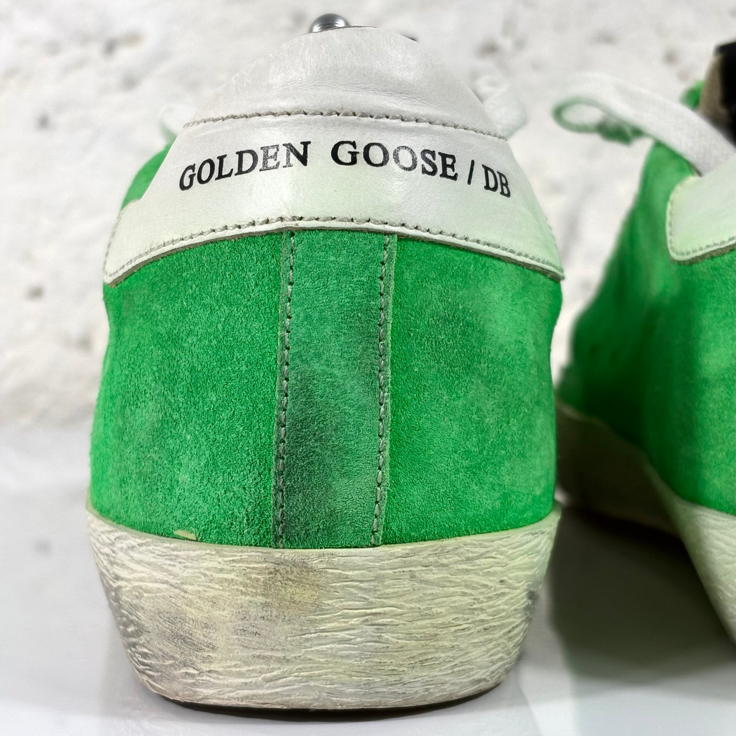 Golden goose Superstar Verdi con stella zebrata 39