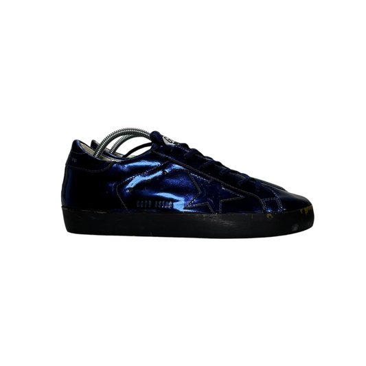 Golden Goose Superstar Blu lucido suola nera 38