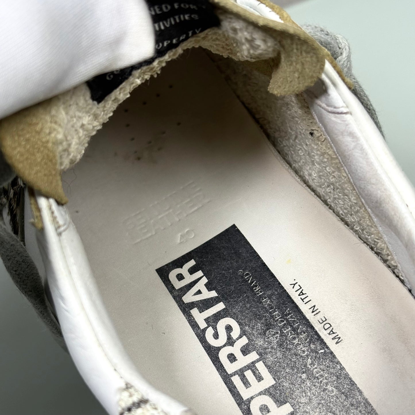 Golden goose bianche stella zebrata 40