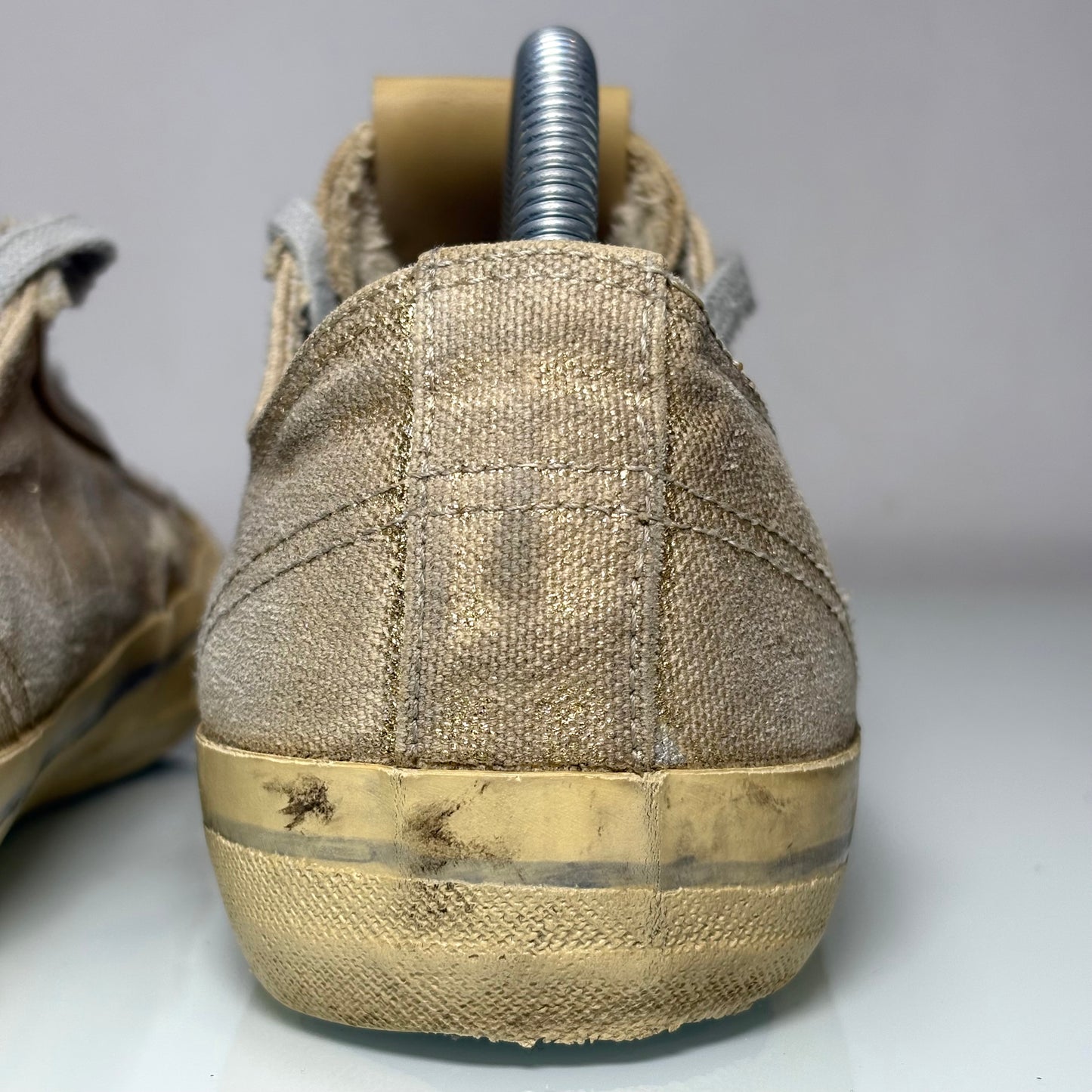 Golden goose V-Star oro e stella blu 38