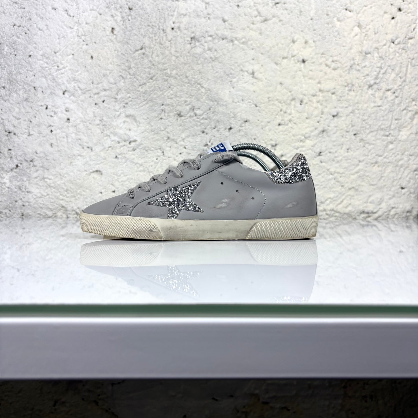 Golden goose Superstar grigie e dettagli brillantinati 39