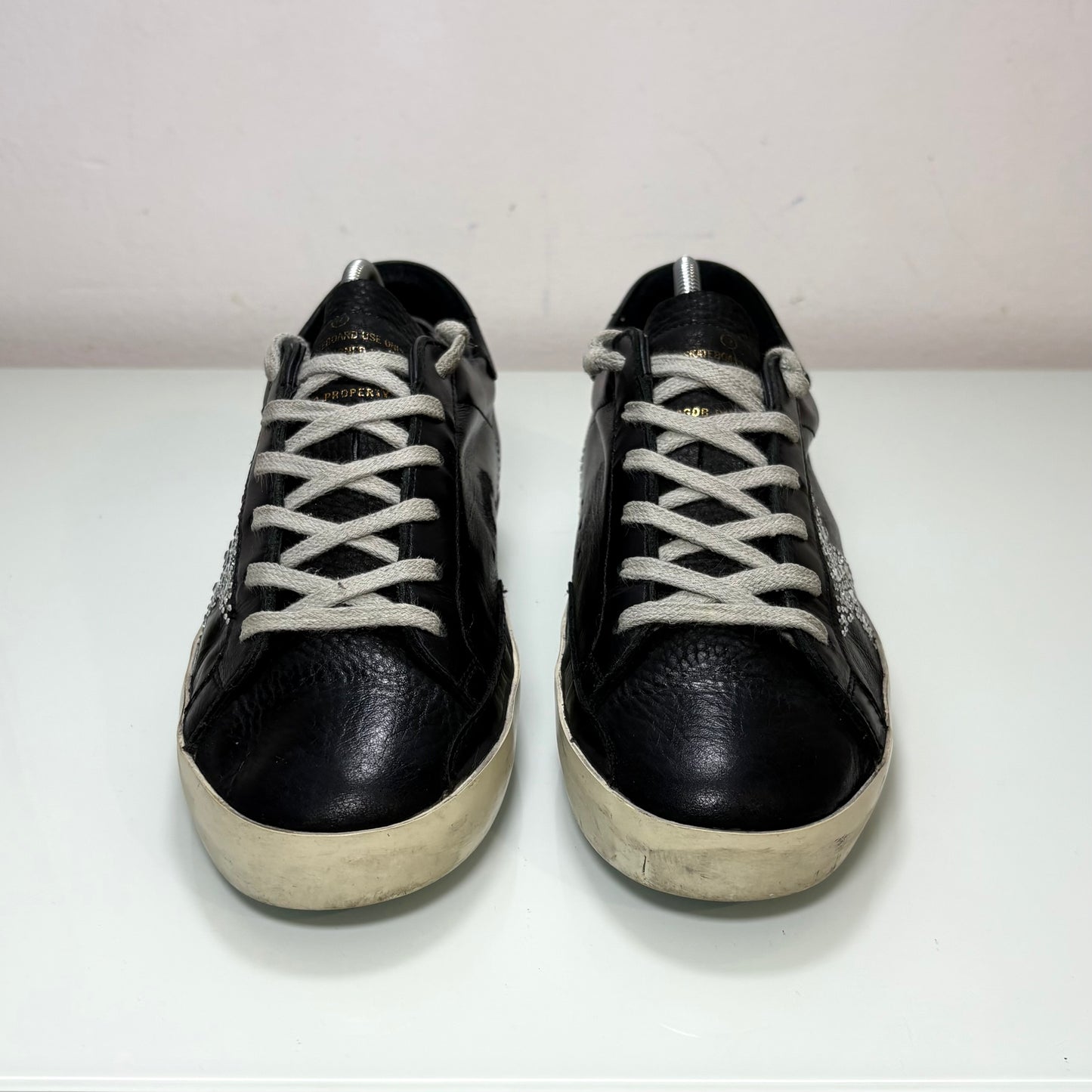 Golden goose Superstar nere e brillantini stella 39