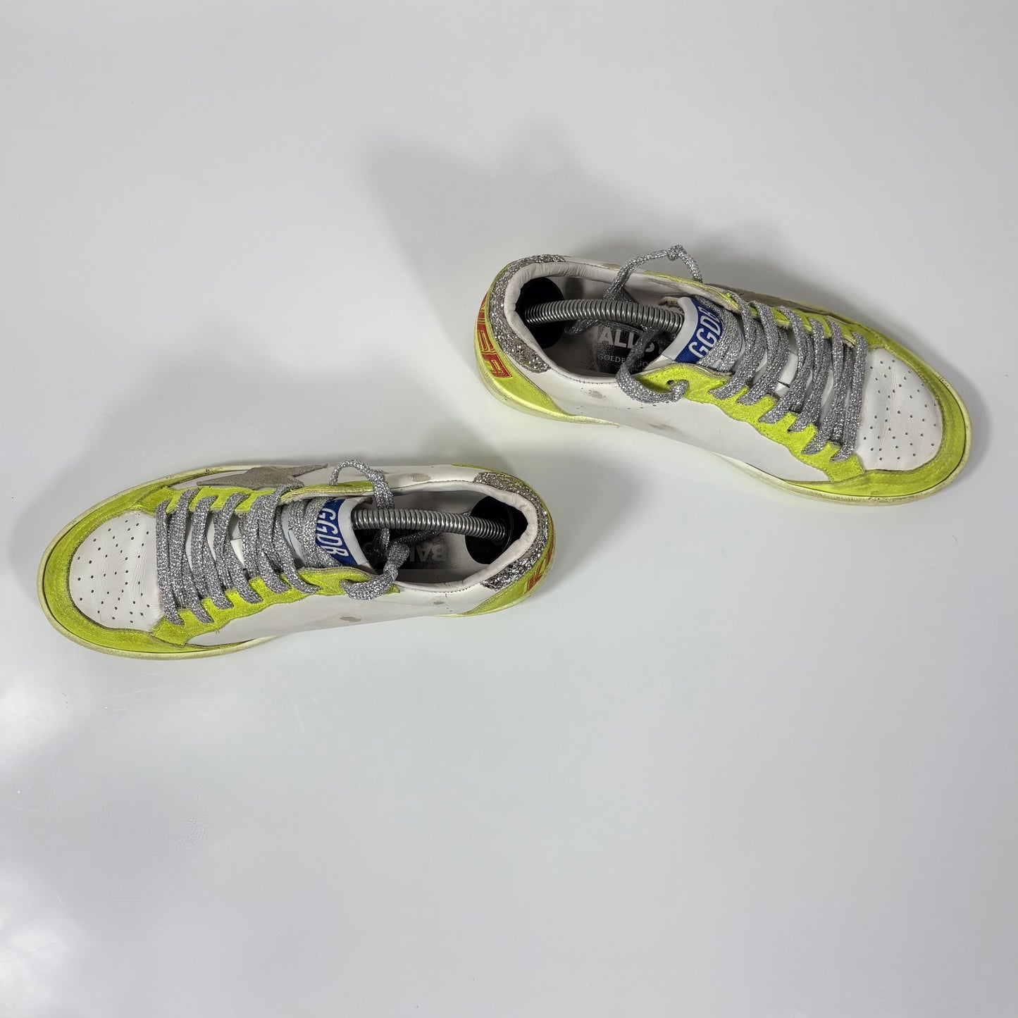 Golden goose Ballstar gialle, bianche e argento 36