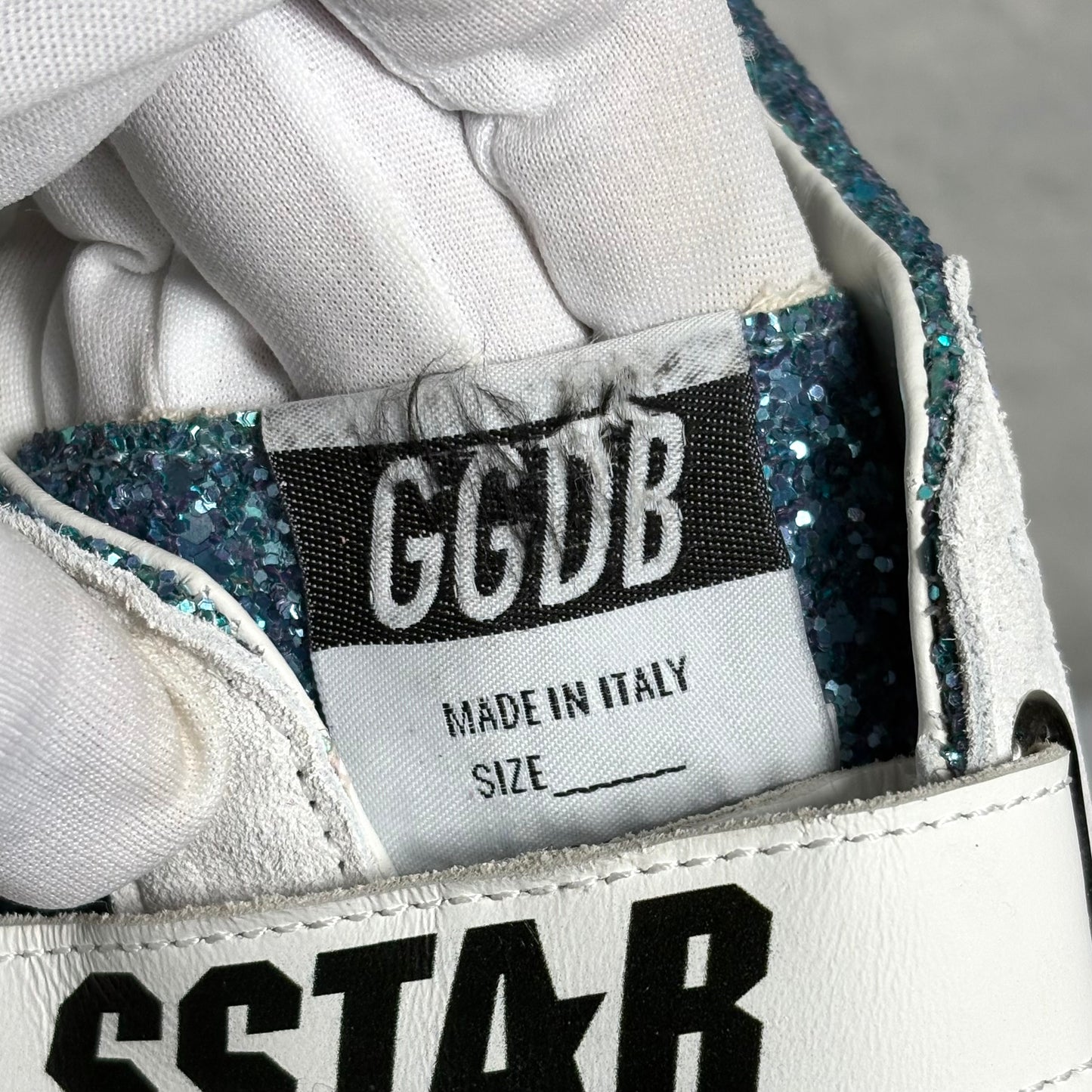 Golden goose Old School blu glitter 40 limited edition