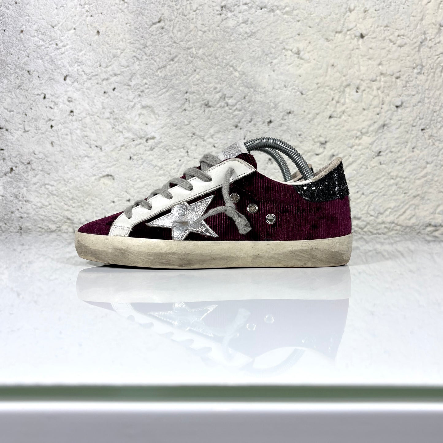 Golden goose Superstar Bordeaux in velluto 36