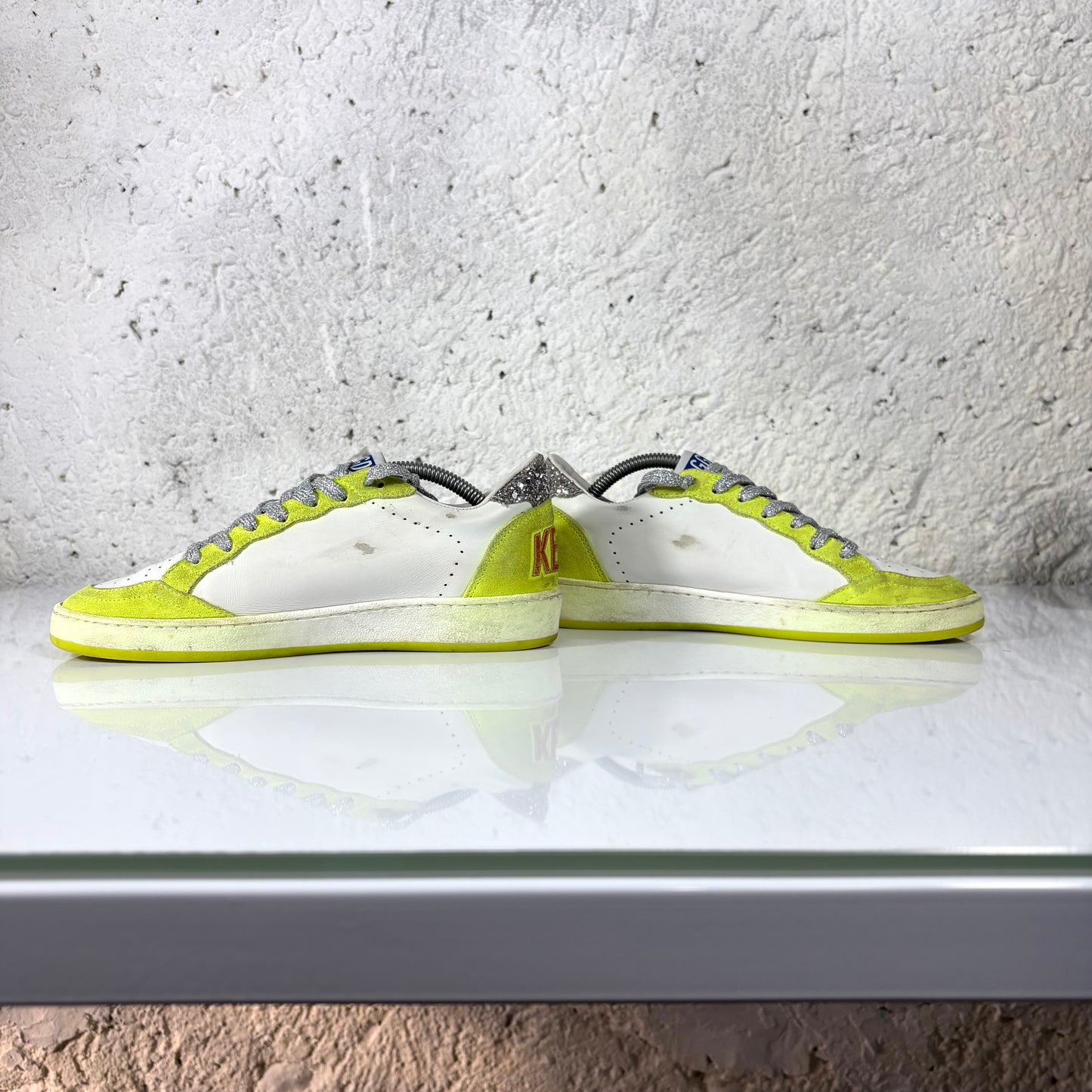 Golden goose Ballstar gialle, bianche e argento 36
