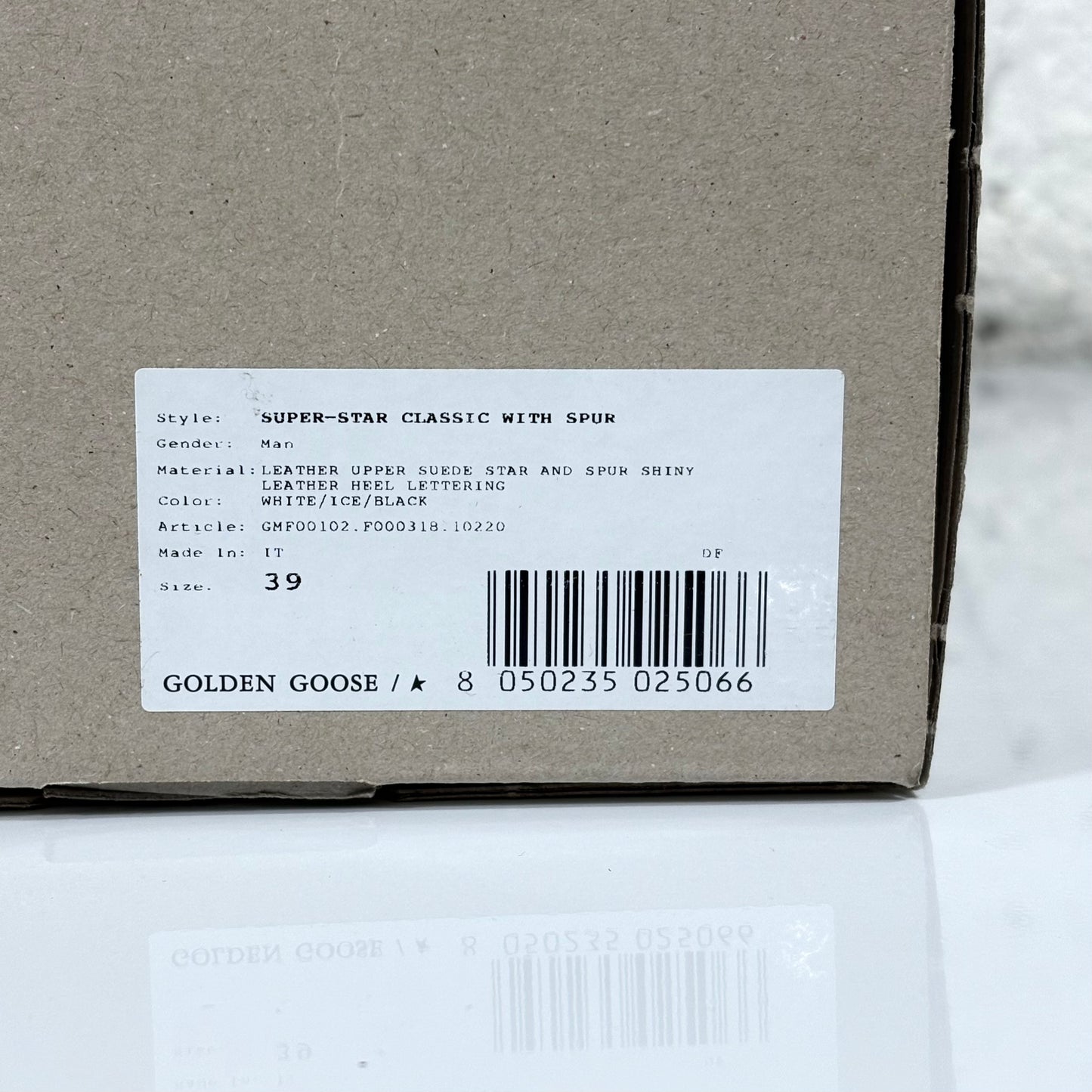 Golden goose Superstar bianche e tallone nero 39