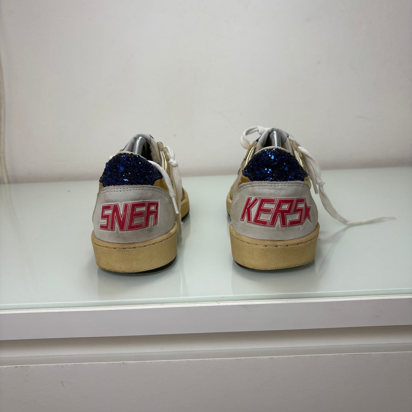 Golden goose ballstar blue e oro 38