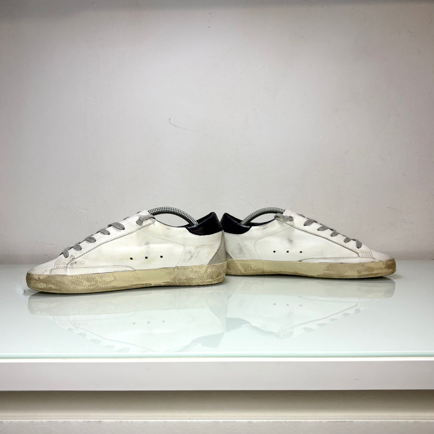 Golden goose Superstar Bianche tallone blu scuro 36