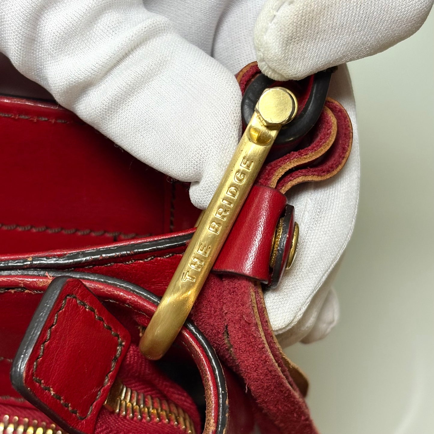 The Bridge Bauletto Rosso Ciliegia/Oro