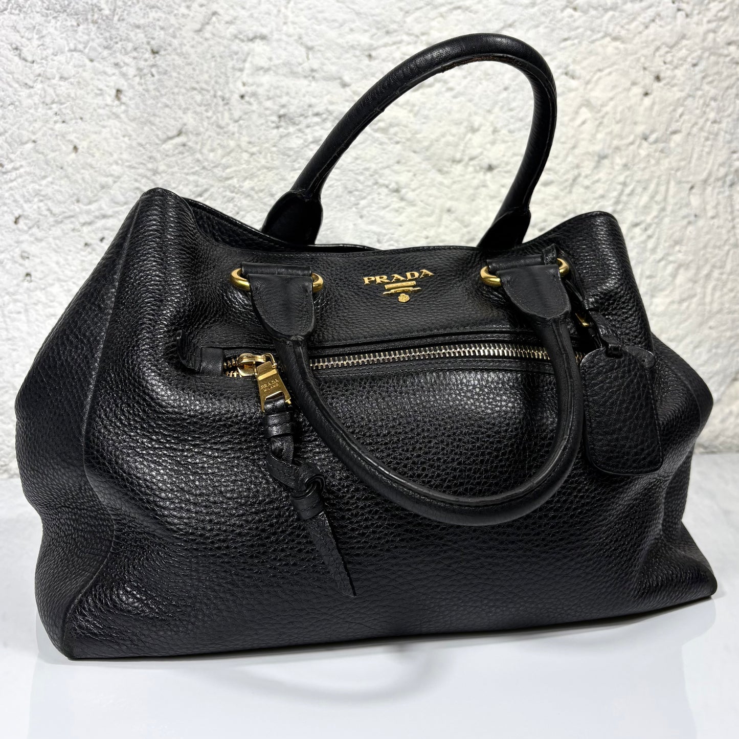 Prada vitello Phenix nera in pelle