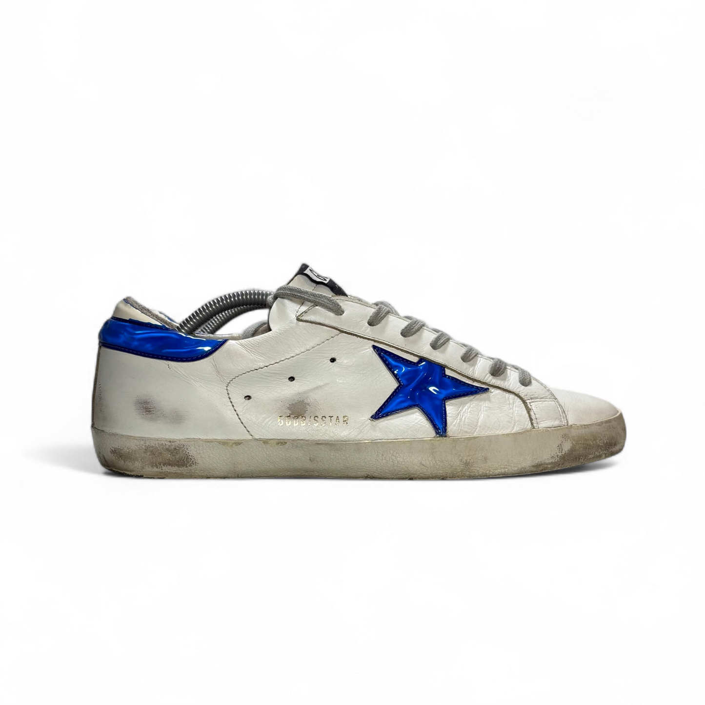 Golden goose Superstar bianco stella e tallone blu 43