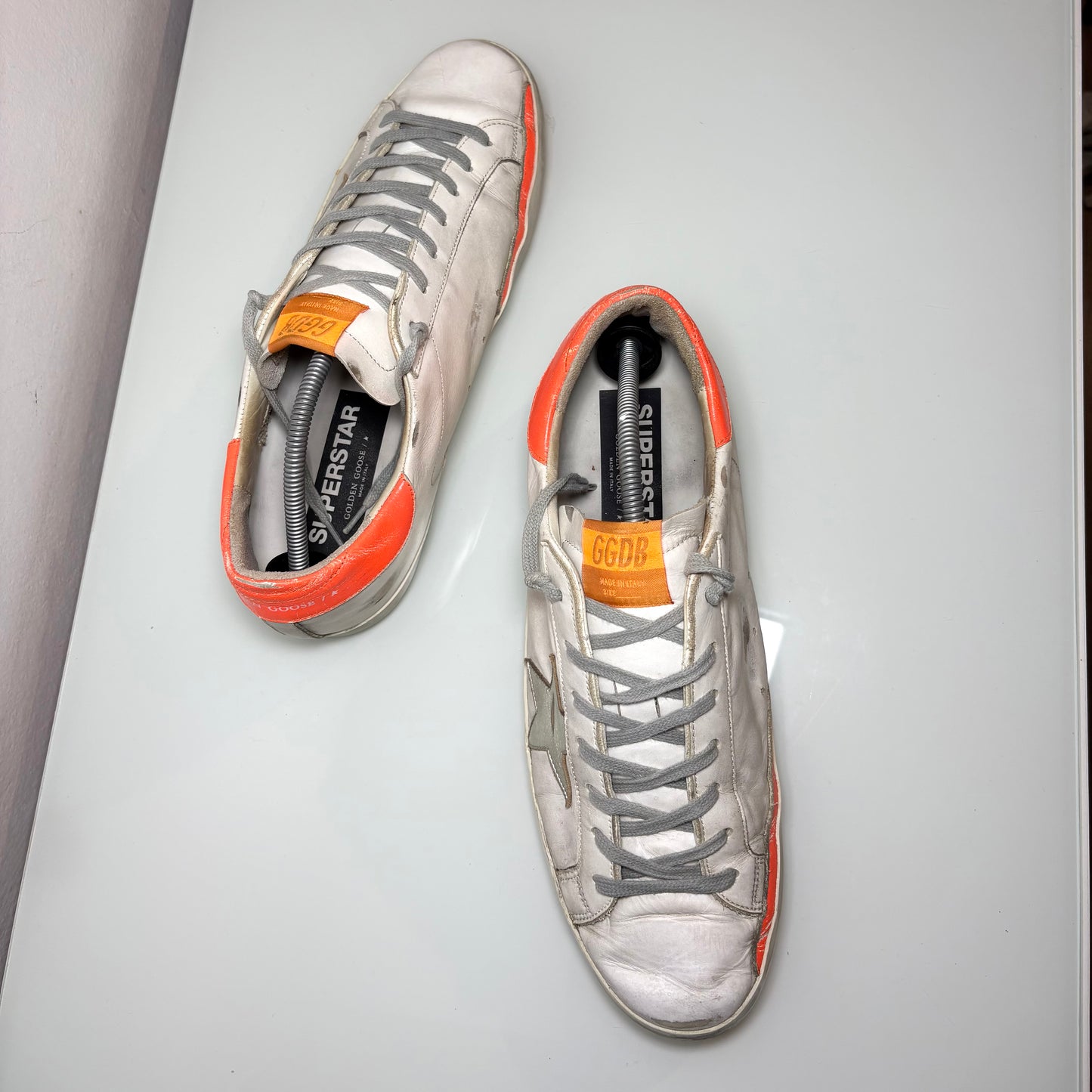 Golden goose Superstar bianco e arancio 45