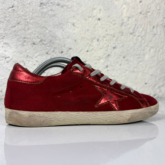Golden goose Superstar in tessuto rosso 39