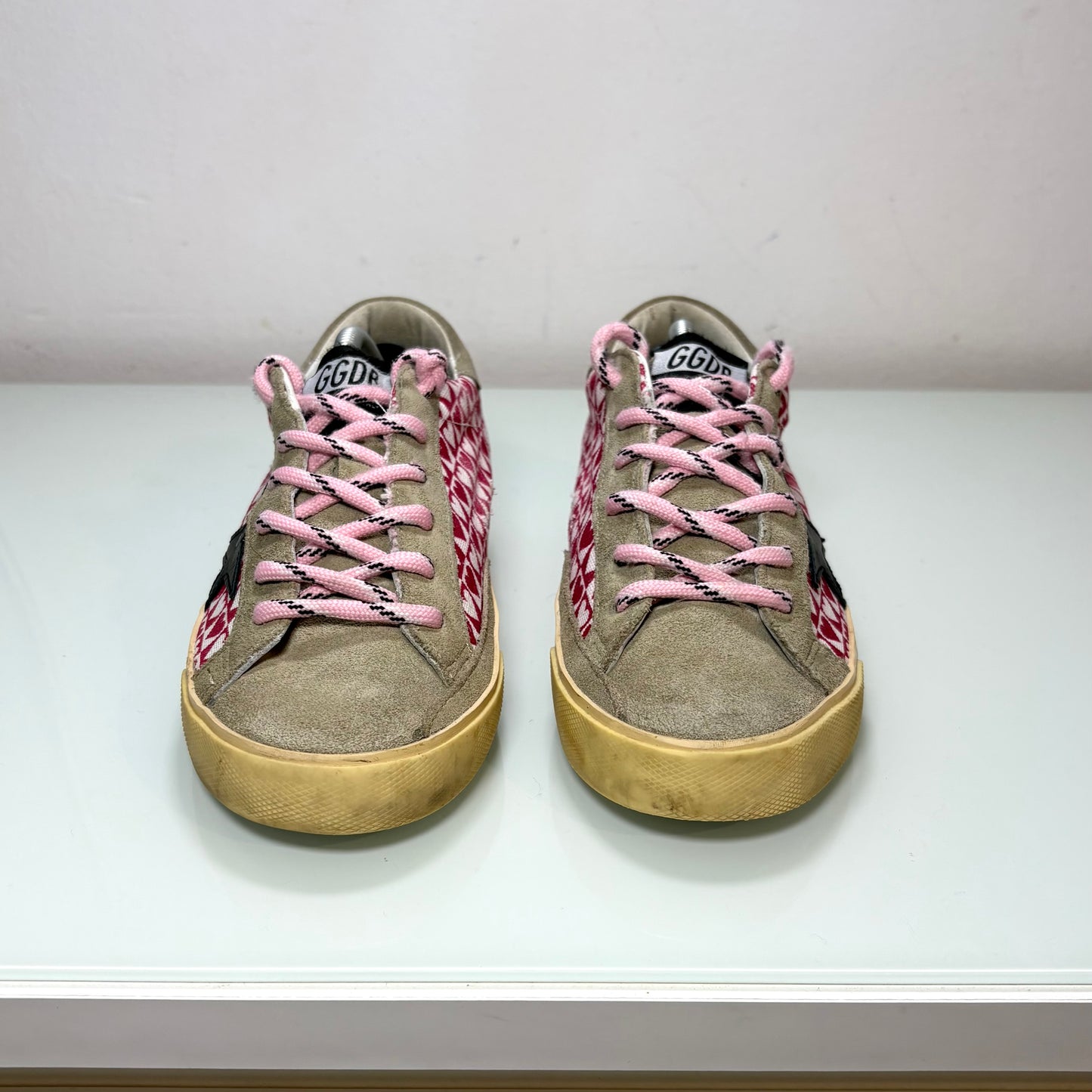 Golden goose Superstar a cuori bianche e rosse 37