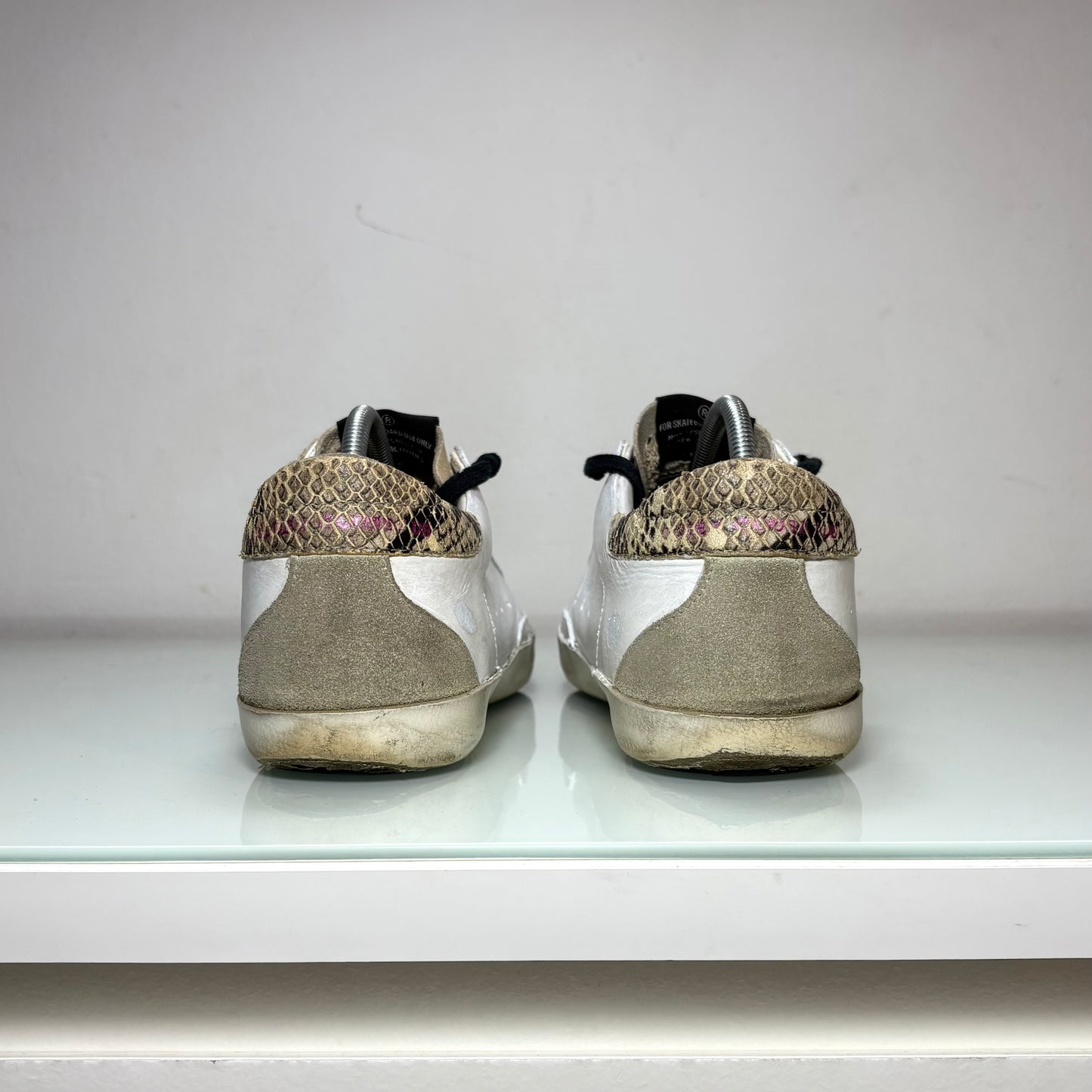 Golden goose Superstar bianco, tallone squame 39