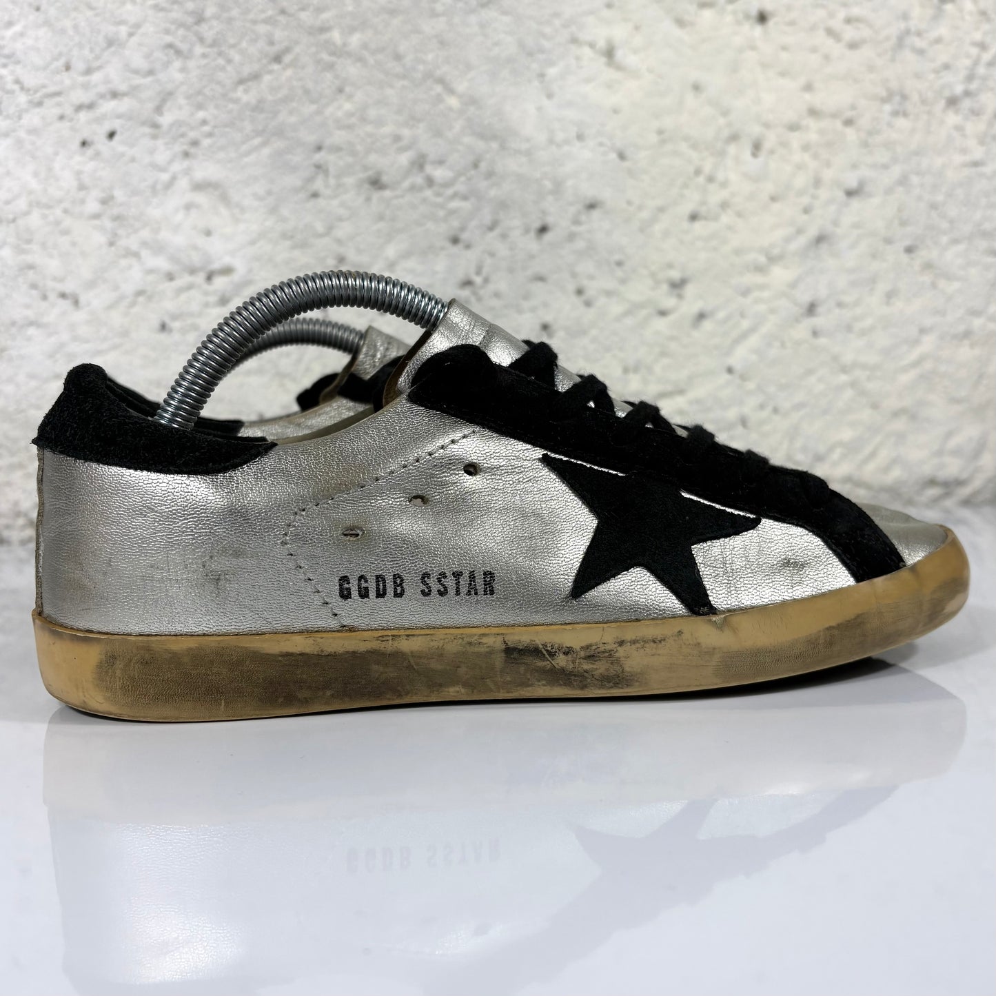 Golden goose Superstar argento e nero 38