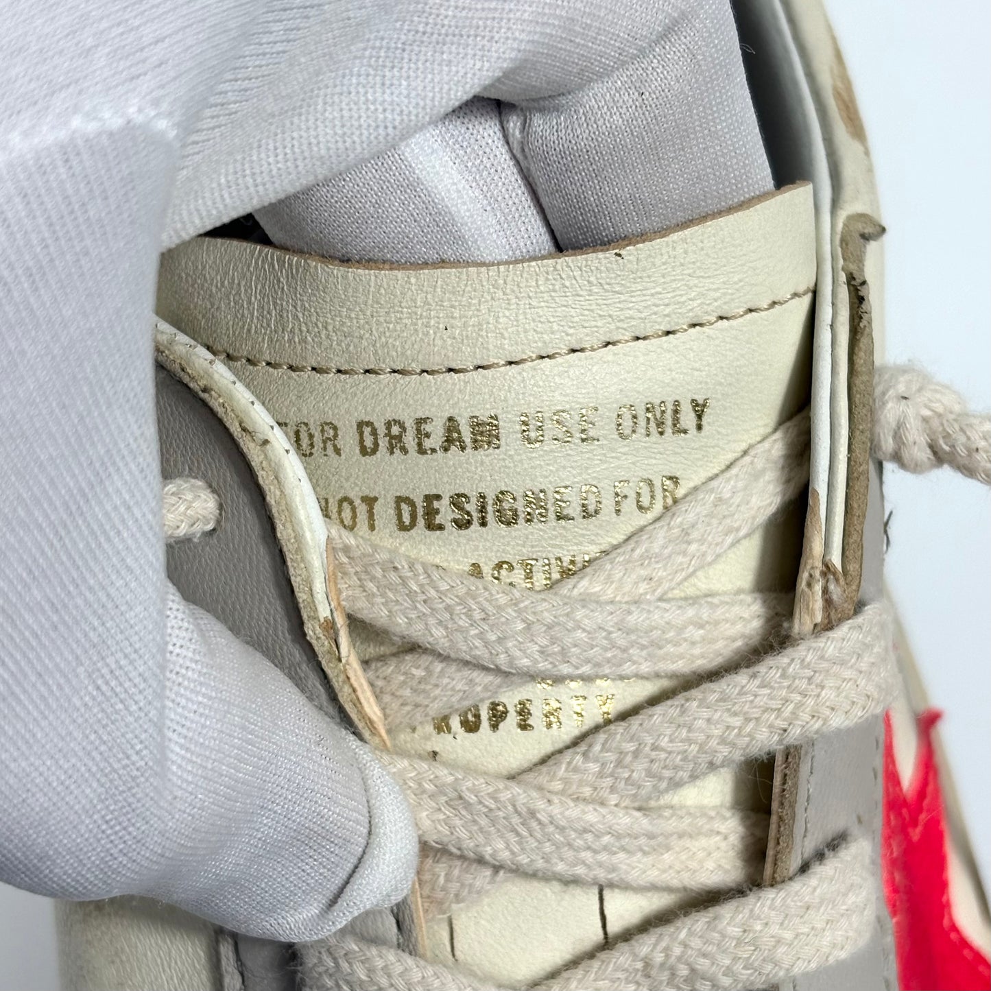 Golden goose Superstar panna, stella rossa e talloncino blu 39