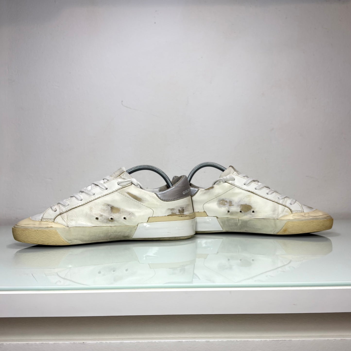 Golden goose Penstar bianche tallone grigio 38