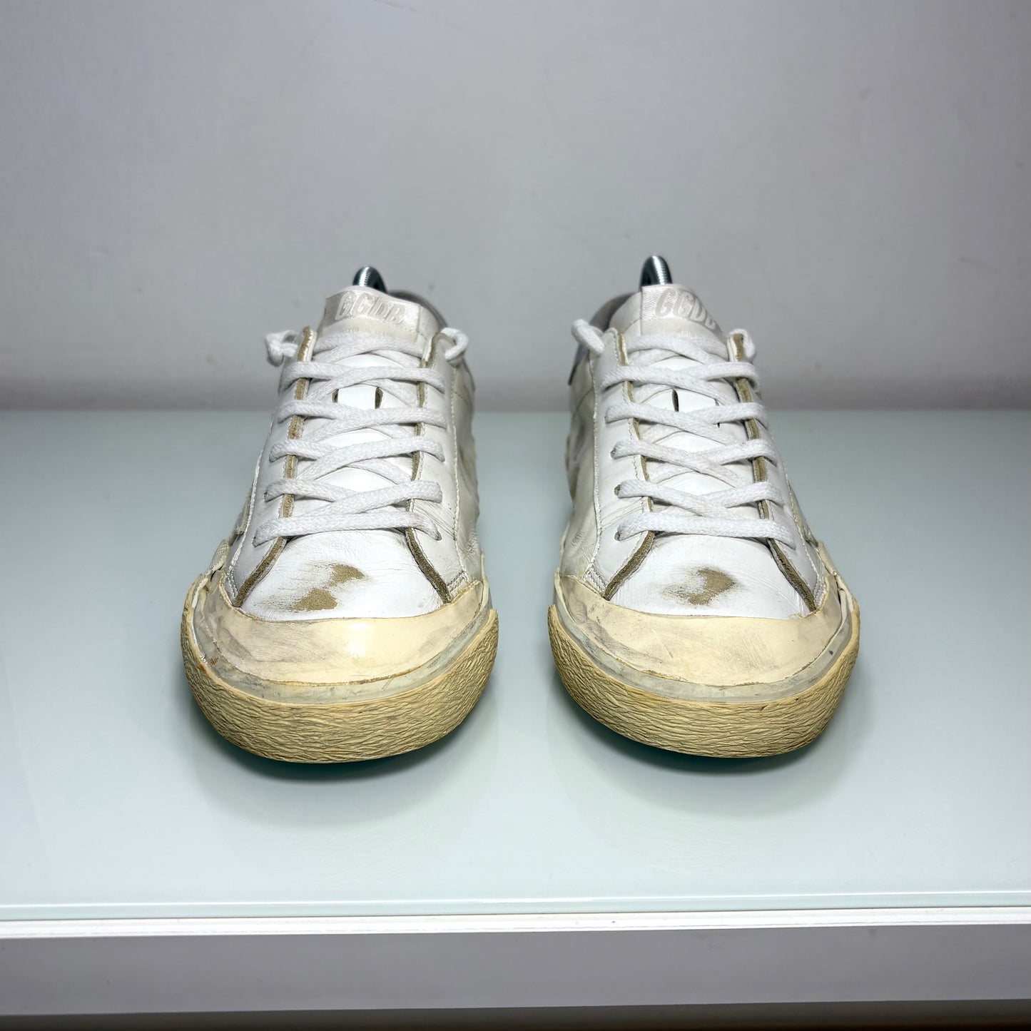 Golden goose Penstar bianche tallone grigio 38