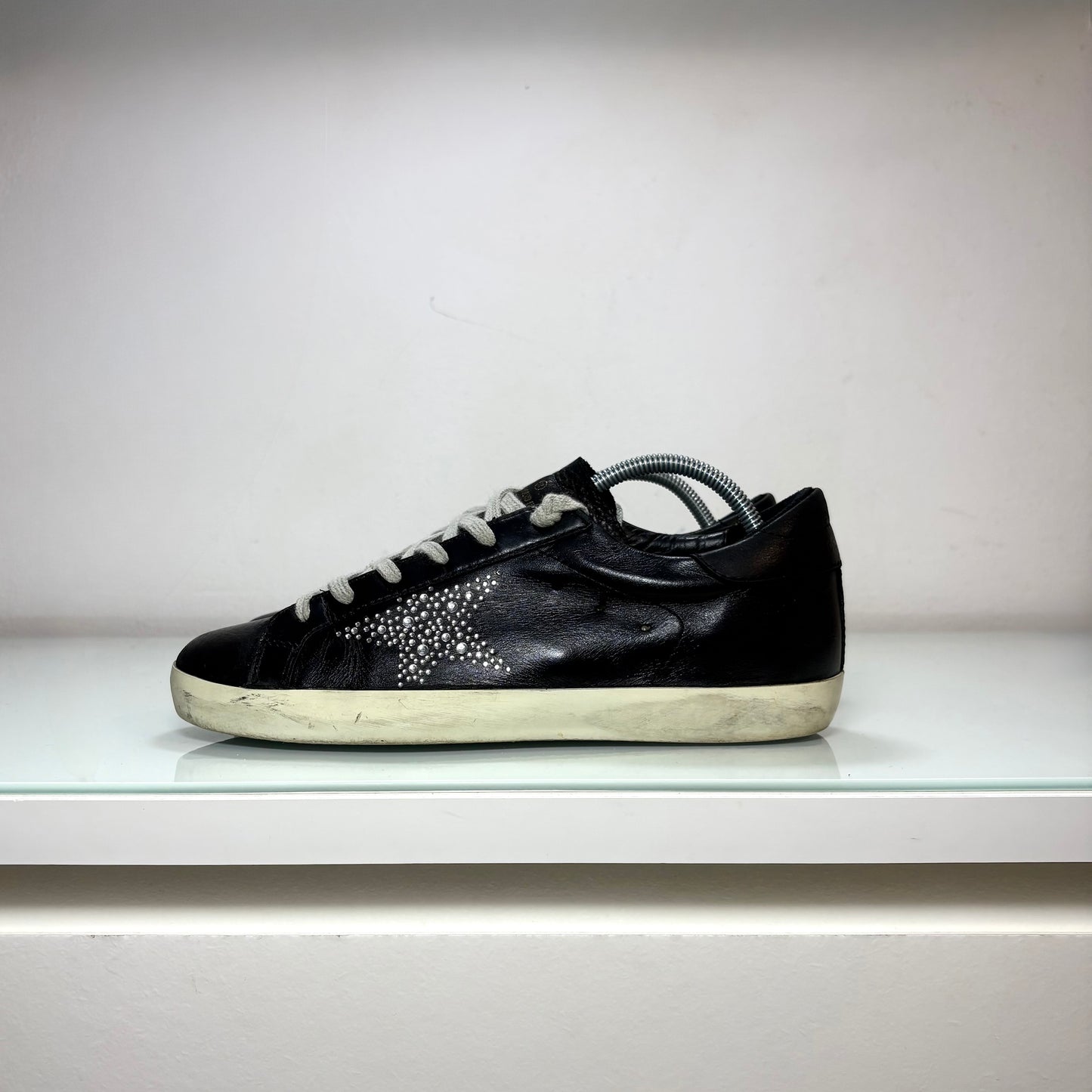 Golden goose Superstar nere e brillantini stella 39