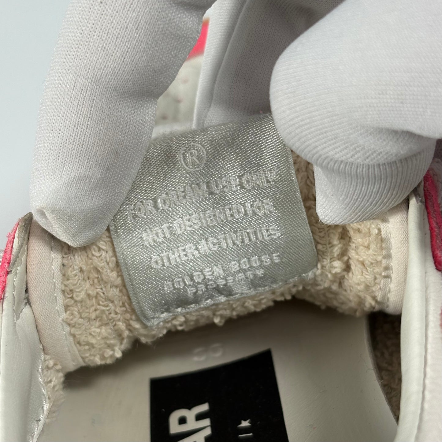 Golden goose Ballstar bianche e aragosta e stella argento brillantinata 36