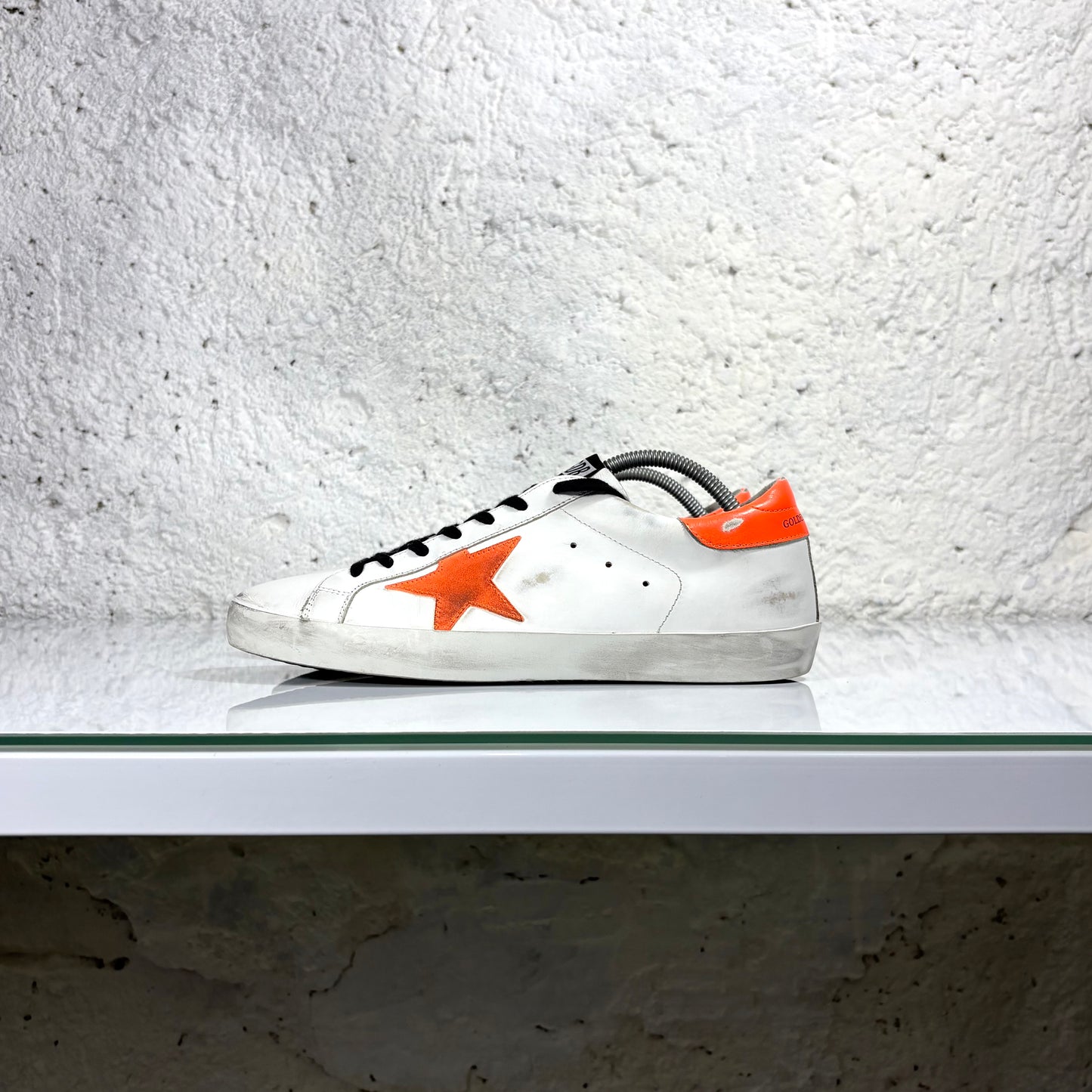 Golden goose Superstar bianche e arancione 43