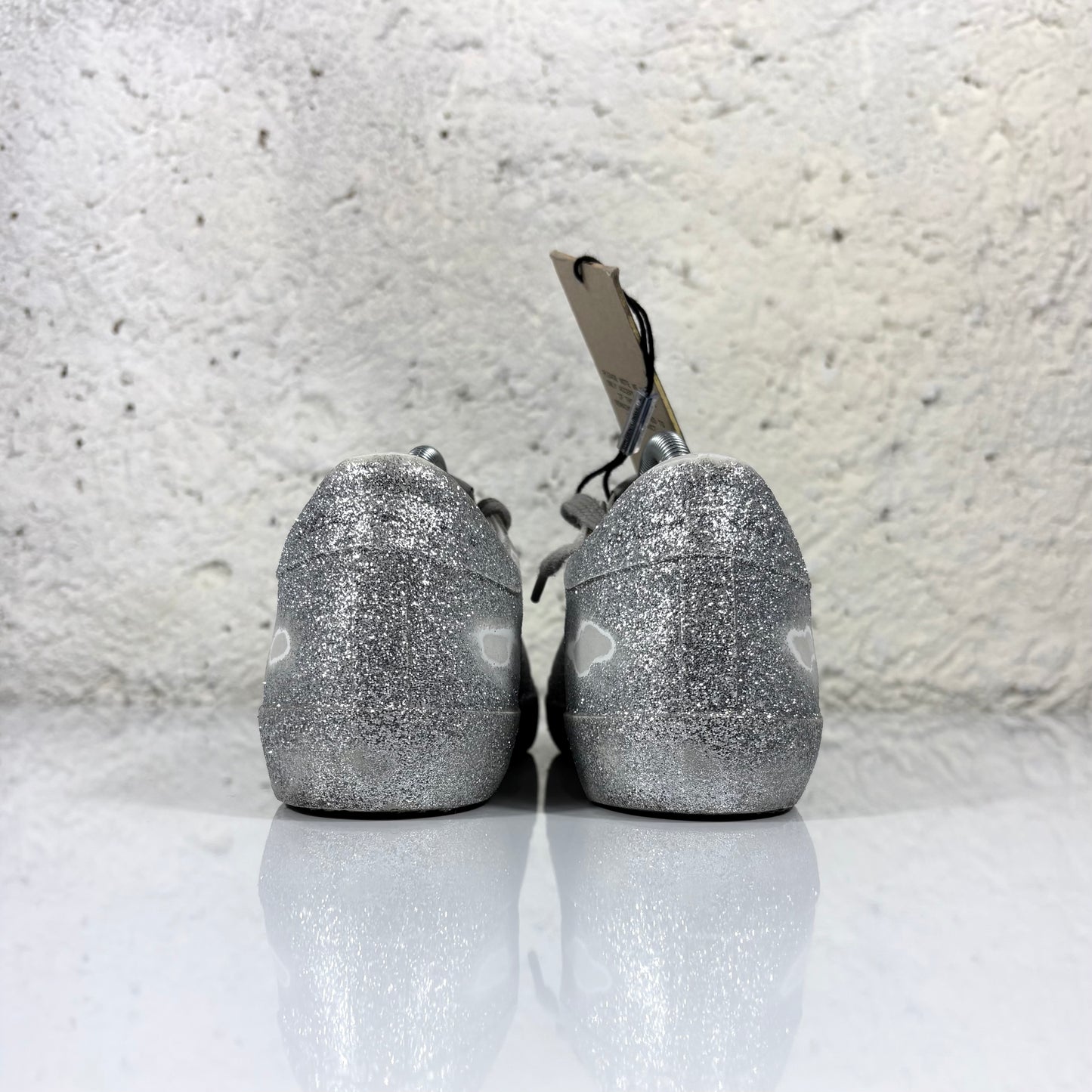 Golden goose Superstar glitter argento 36