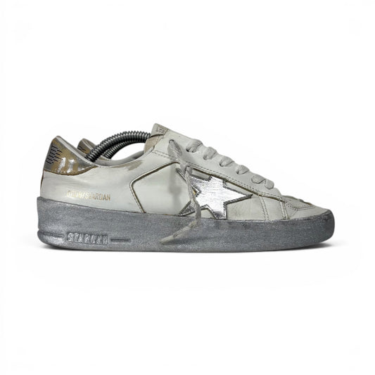 Golden goose Stardan bianco e argento 36